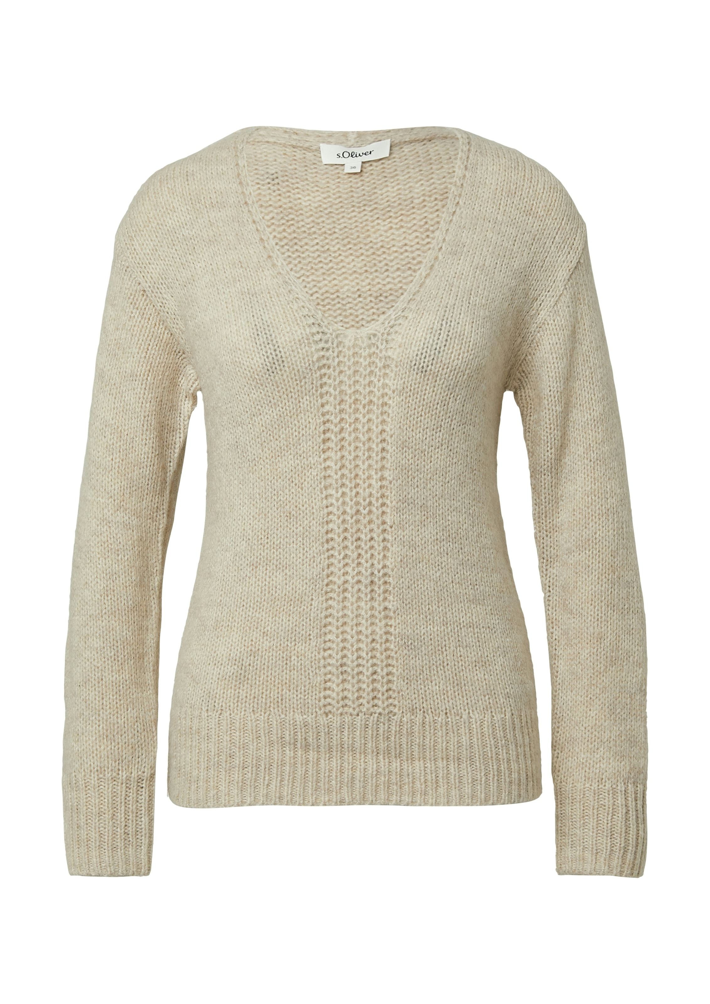 s.Oliver Strickpullover mit V-Ausschnitt