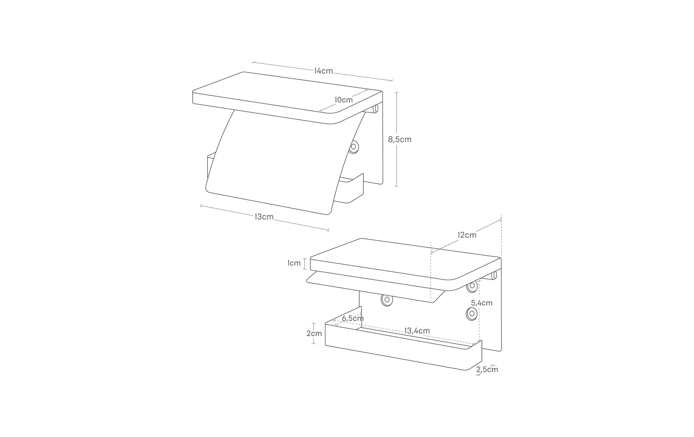 Yamazaki Toilettenpapierhalter »Tower 14 x 12 x 8,5 cm«