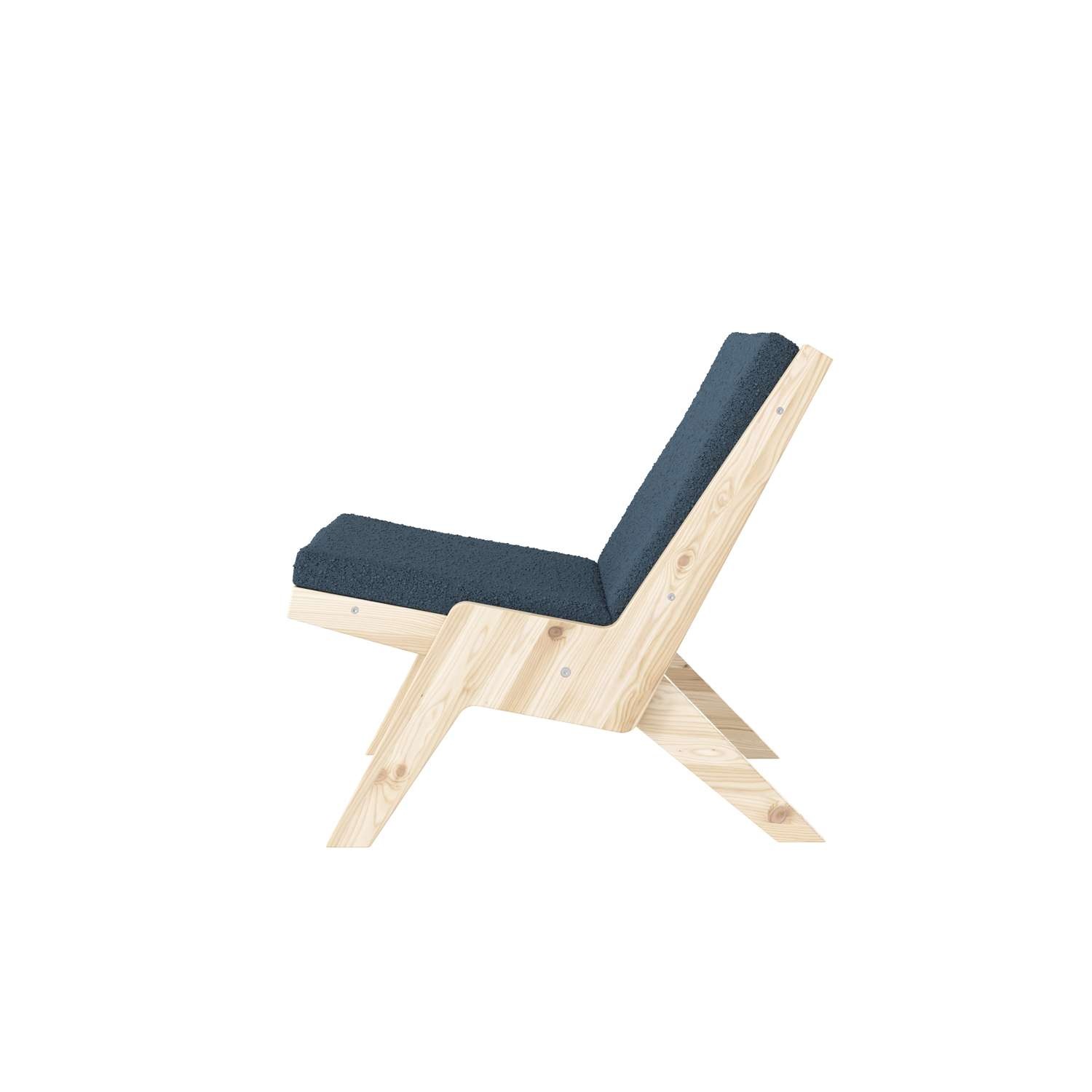 Karup Design Fauteuil lounge »Sway Lounge Chair, ohne Armlehnen, aus FSC®-zertifiziertem Massivholz« Matratze mit Bouclé-Bezug in mehreren Farben, Made in Europe