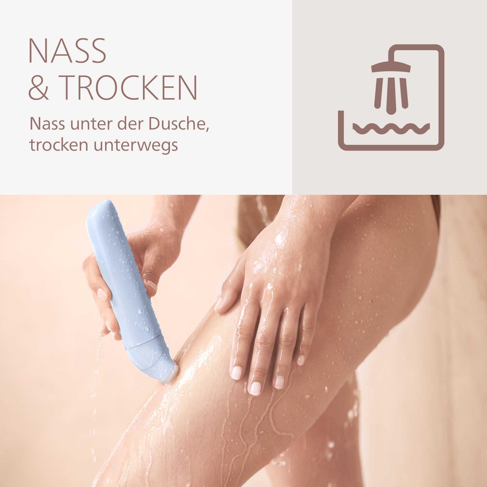 Philips Elektrorasierer »Lady Shaver Series 6000« 1 Stk. Aufsätze kabelloser Rasierer, nass und trocken, inkl. Trimmeraufsatz