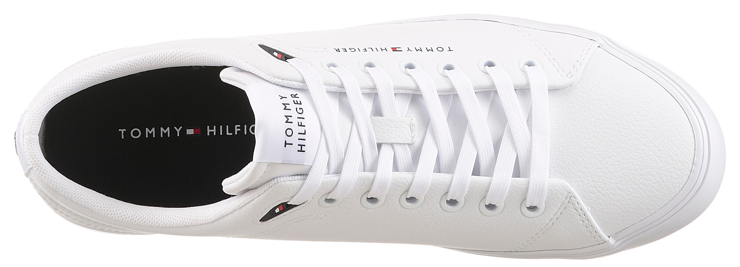 Tommy Hilfiger Sneaker »TH HI VULC CORE LOW LTH II ESS«  , Freizeitschuh, Halbschuh, Schnürer in schmaler Form