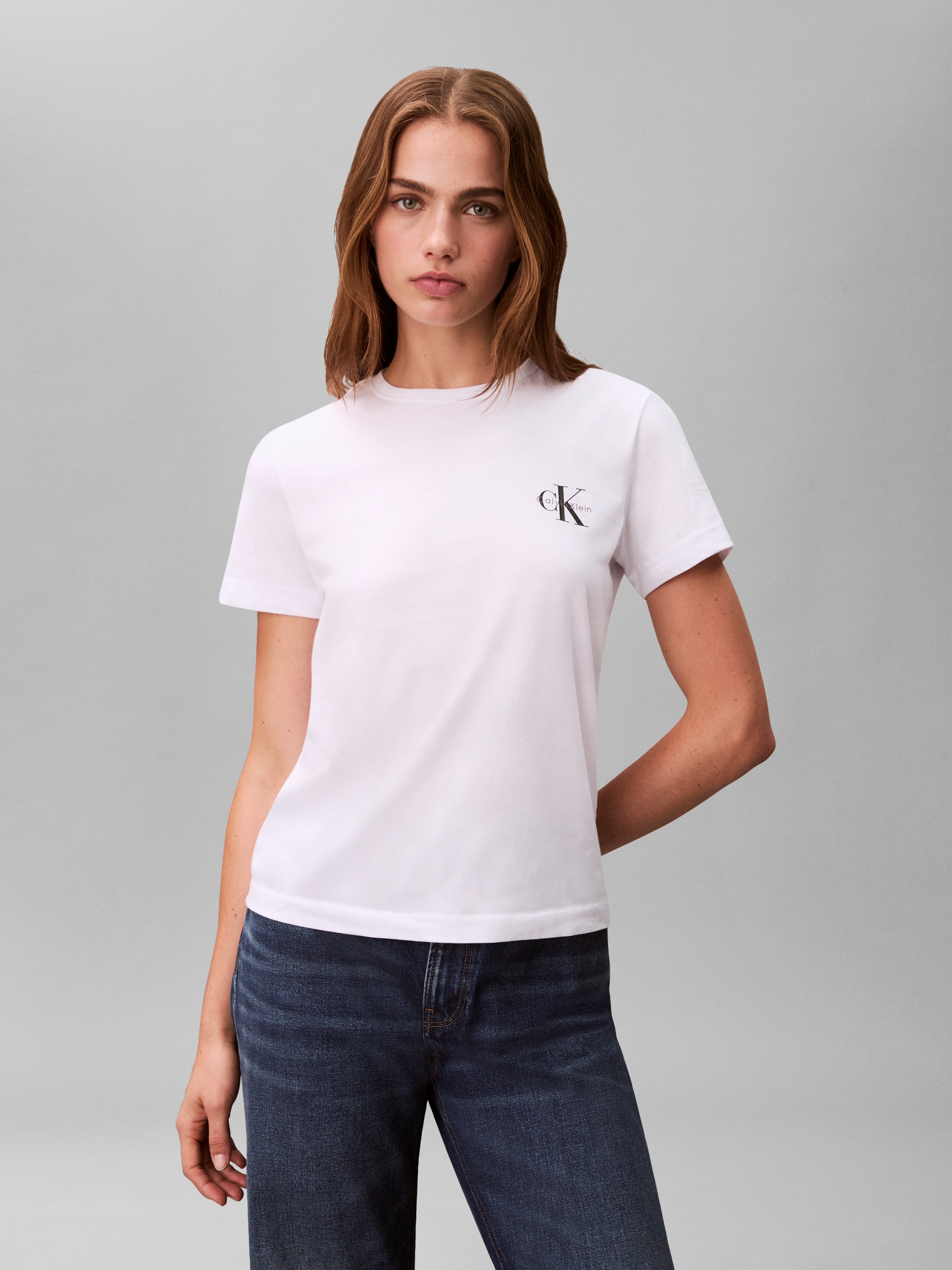 Calvin Klein T-shirt »MONOLOGO CN 2 PACK TEE« Paquet, pack de 2, 2 , inscription logo