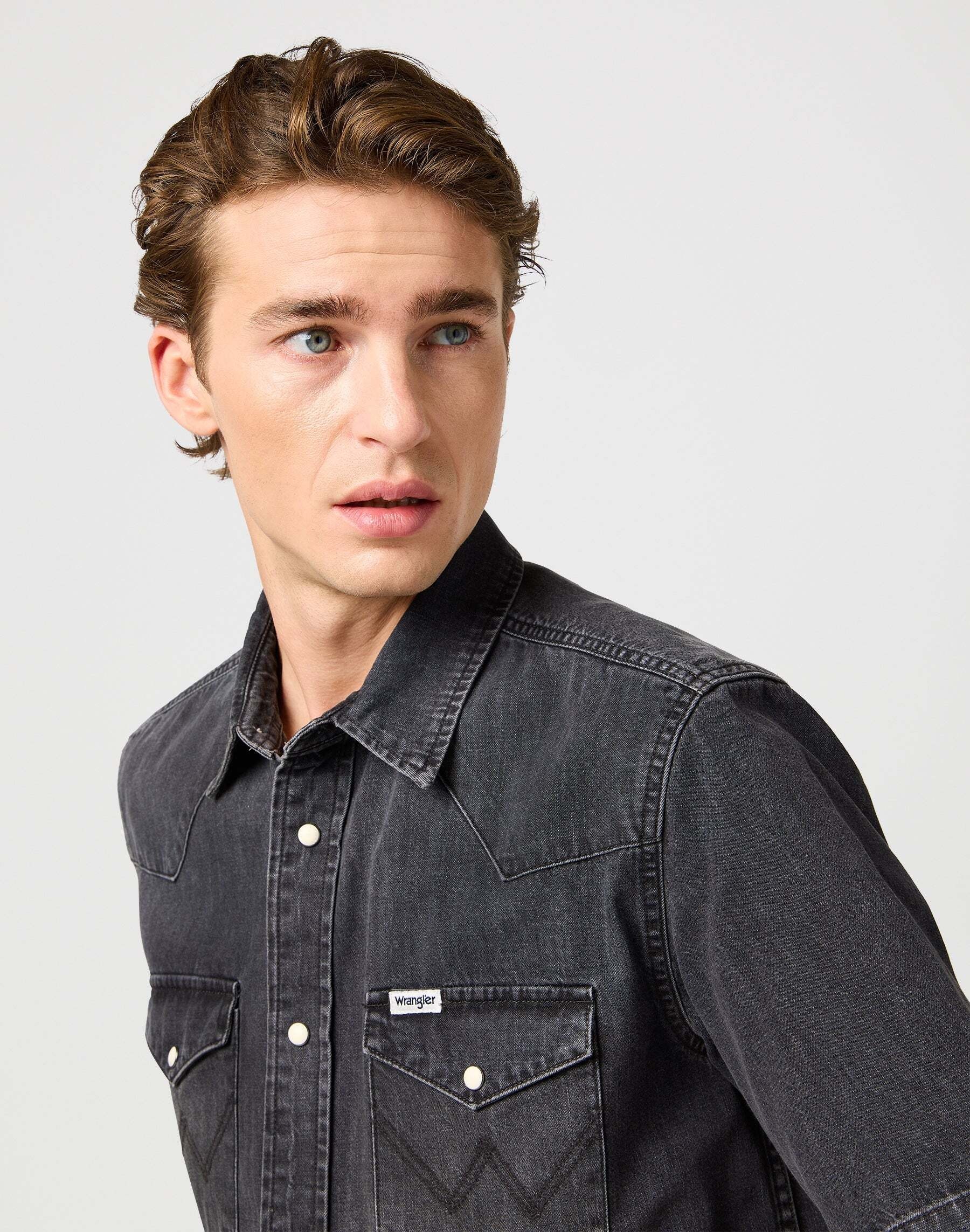 Wrangler Chemise en jean »WRANGLER Jeanshemd Ss Western Shirt«