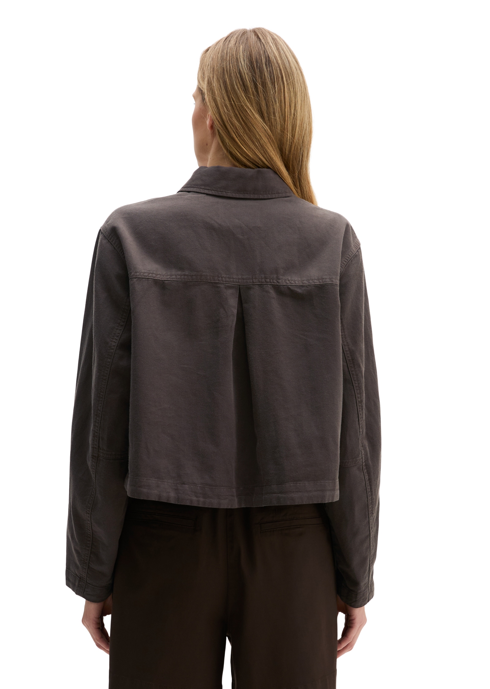 Marc O'Polo Veste chemise forme A en mélange coton bio, lyocell et lin