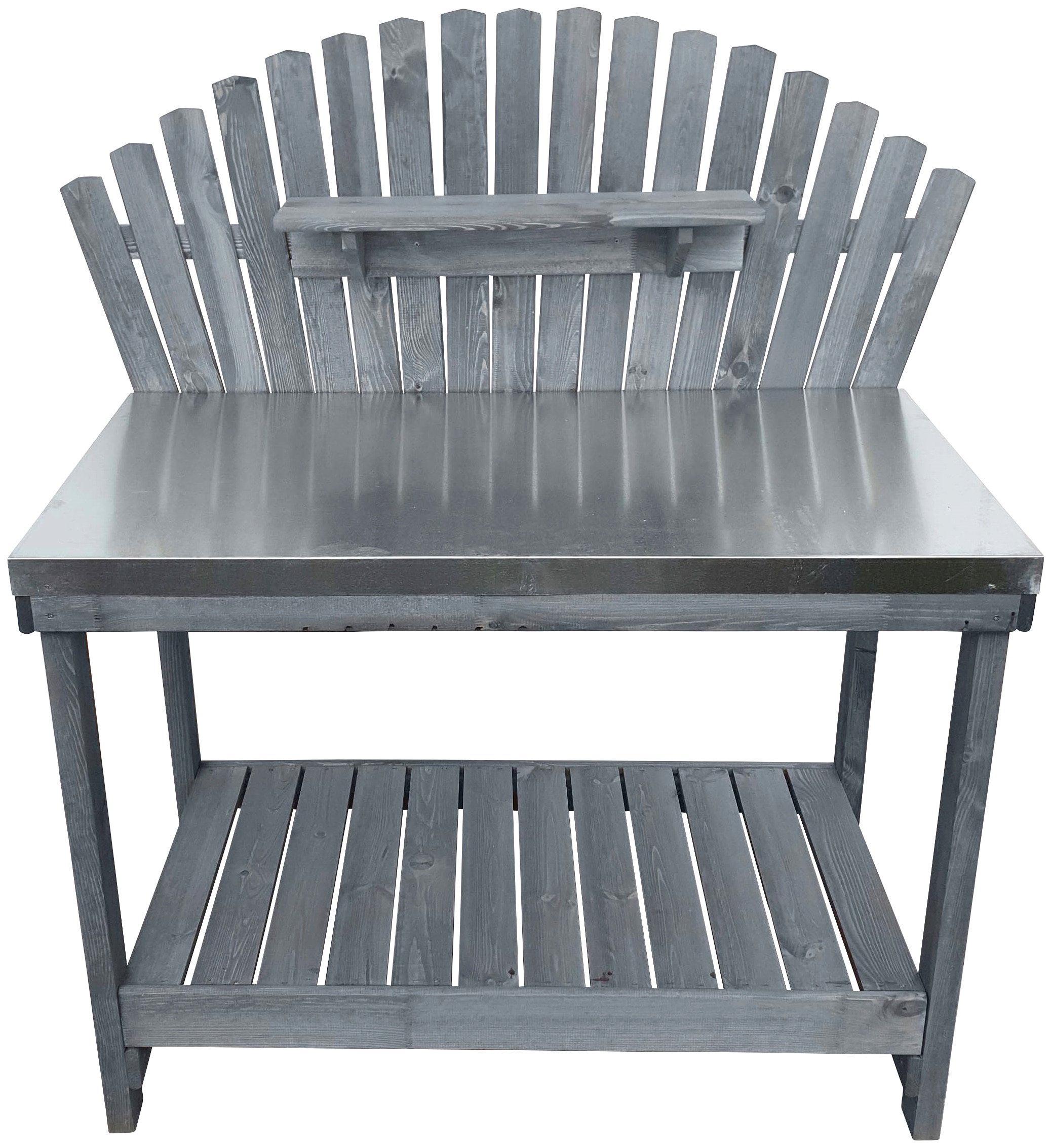 promadino Table de plantation »Helga« avec surface de travail galvanisée, LxPxH : 116x69x139 cm