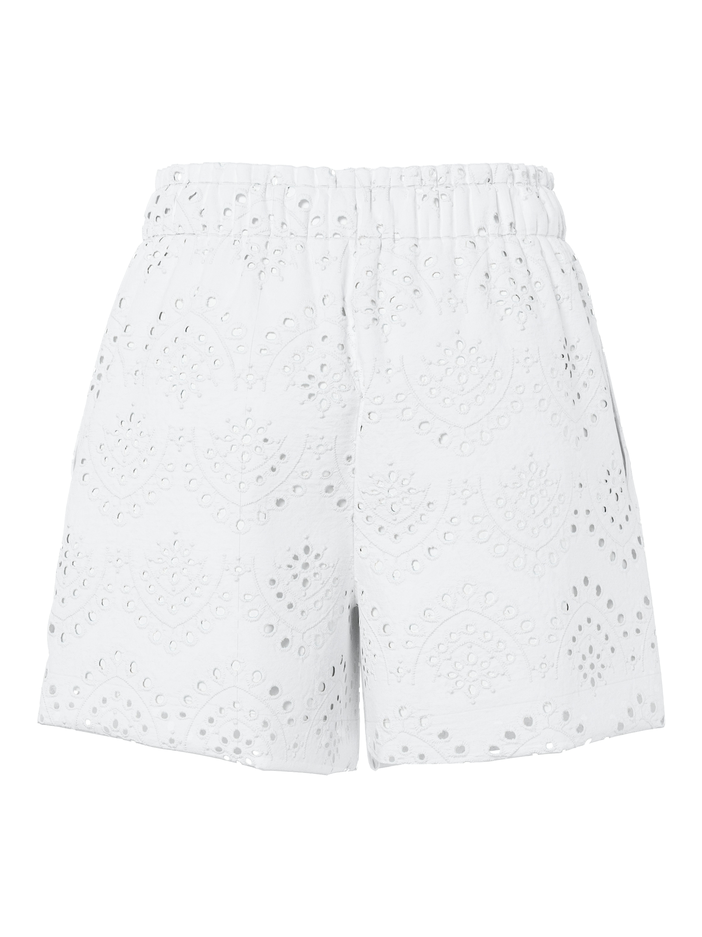 pieces Short »PCVILDE MW SHORTS WVN NOOS«  avec broderie ajourée
