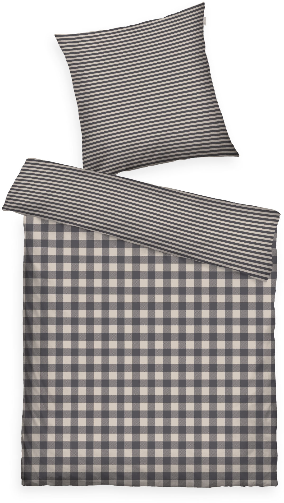 TOM TAILOR HOME Linge de lit »CLASSIC CHECK in Gr. 135x200cm oder 155x220cm« 2 cuis new bedroom, étiquette tissée