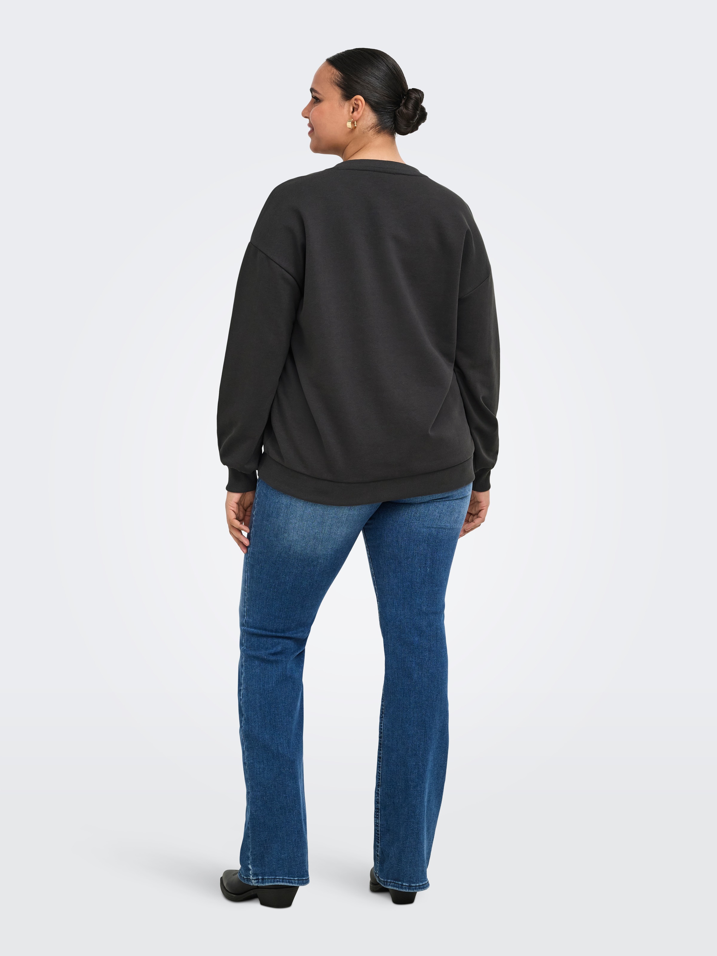 ONLY CARMAKOMA Sweatshirt »CARTAMMIE L/S LEO PRINT O-NECK SWT JRS«, Baumwollmischung

