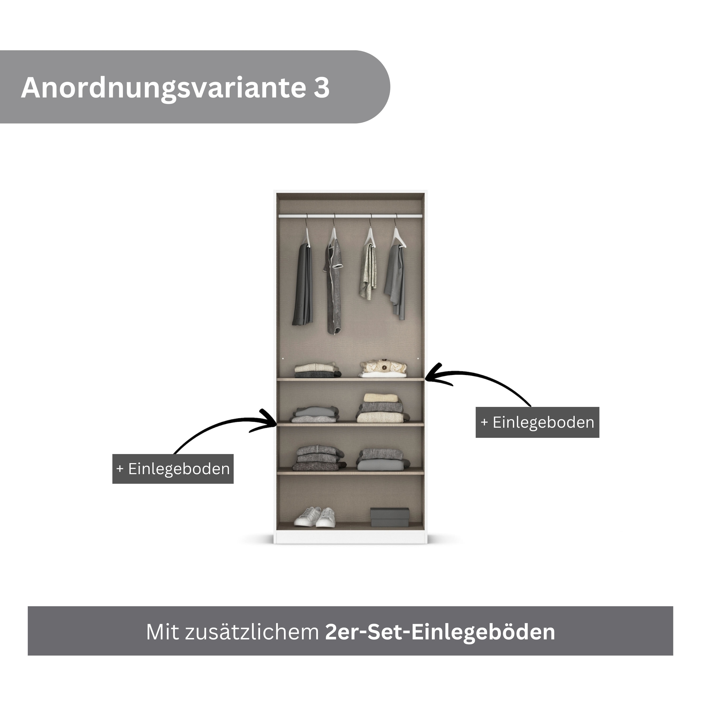 GOODproduct Drehtürenschrank »AGORDO« in zwei Griff-Farben, Breiten 91-405 cm, Dekor- oder Hochglanzfront, in 8 Breiten & 2 Höhen, MADE IN GERMANY