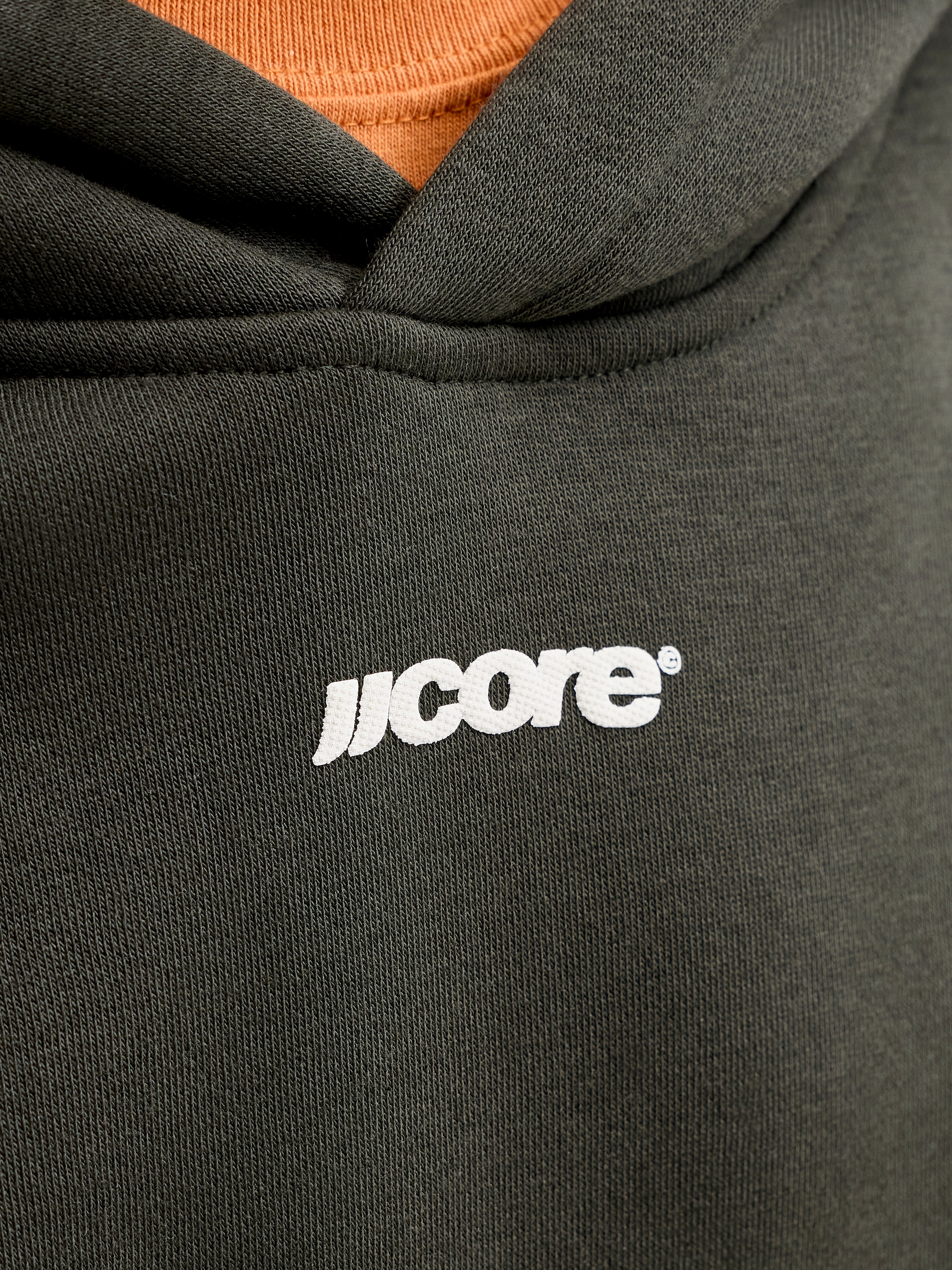 Jack & Jones Junior Kapuzensweatshirt »JCOCLUB BACK SCRIPT SWEAT HOOD SN JNR«, Baumwollmischung, locker geschnitten
