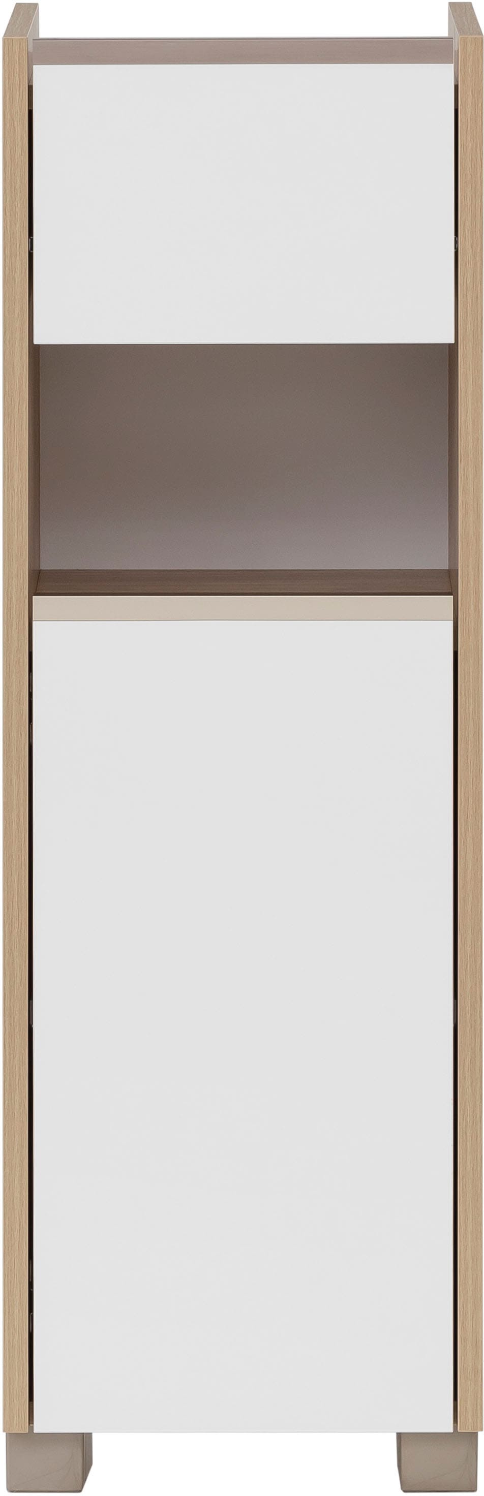 welltime Armoire basse »Juba Breite 30,2 cm« Eiche Hell Dekor mit fühlbarer Holzstruktur, Beschläge aus Metall