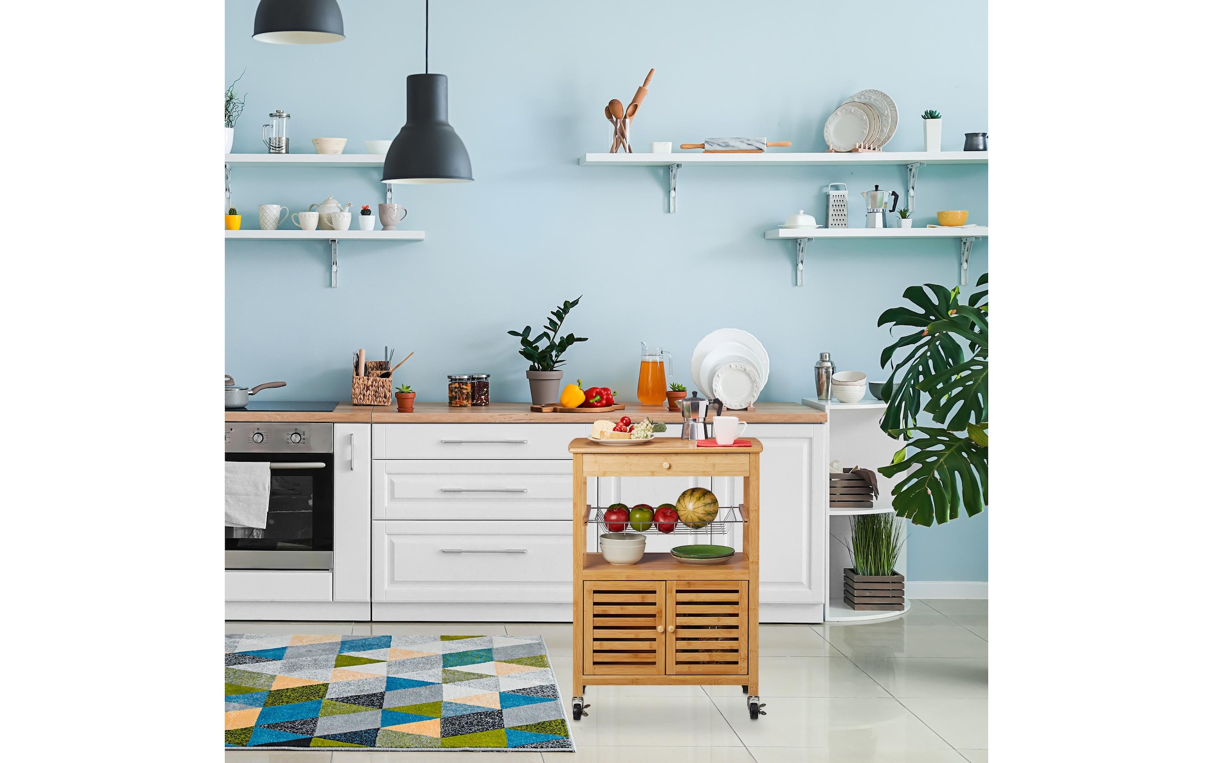 relaxdays Küchenwagen »82 x 59.5 x 35 cm«