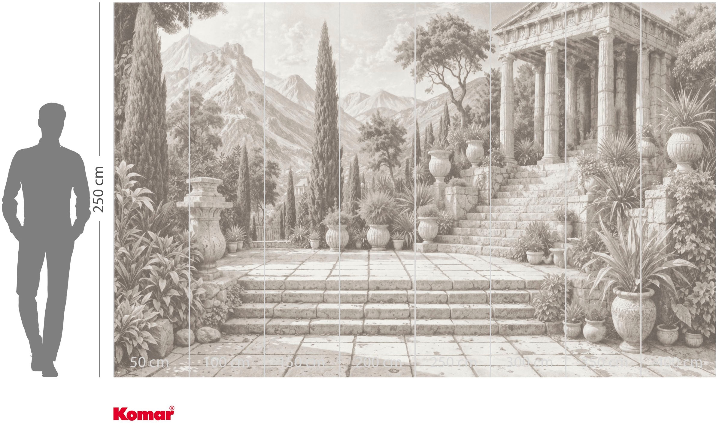 Komar Papier peint photo »Vlies Fototapete - Trompe l'oeil - Grösse 400 x 250 cm« imprimé