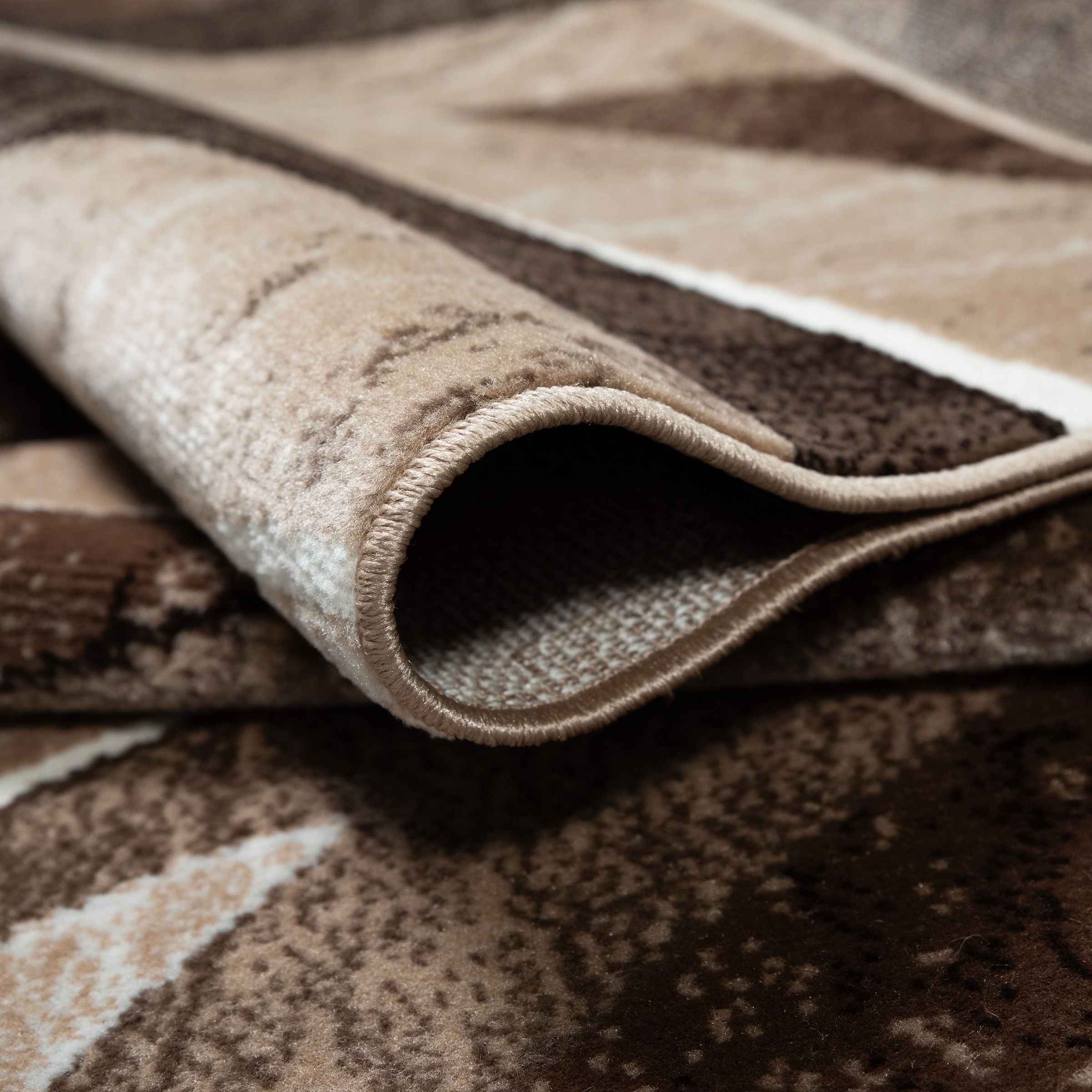 my home Teppich »Livil, modernes Wellen-Design« rechteckig 8 mm Höhe 3D-Effekt, Kurzflor, Wohnzimmer, Esszimmer, Schlafzimmer