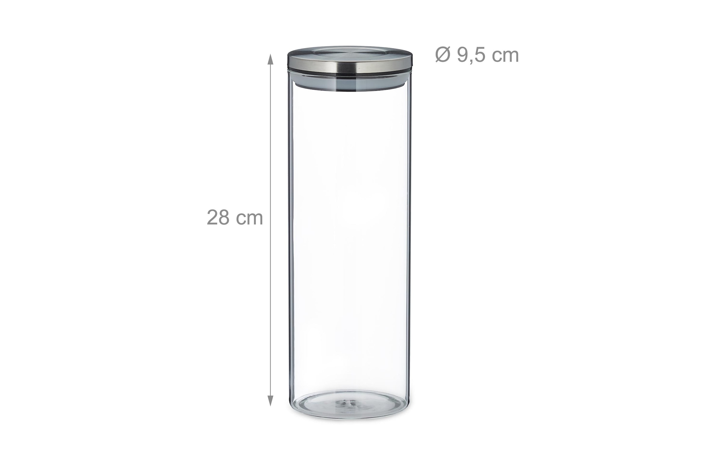 relaxdays Bocal à provisions »1,6 l« compatible lave-vaisselle