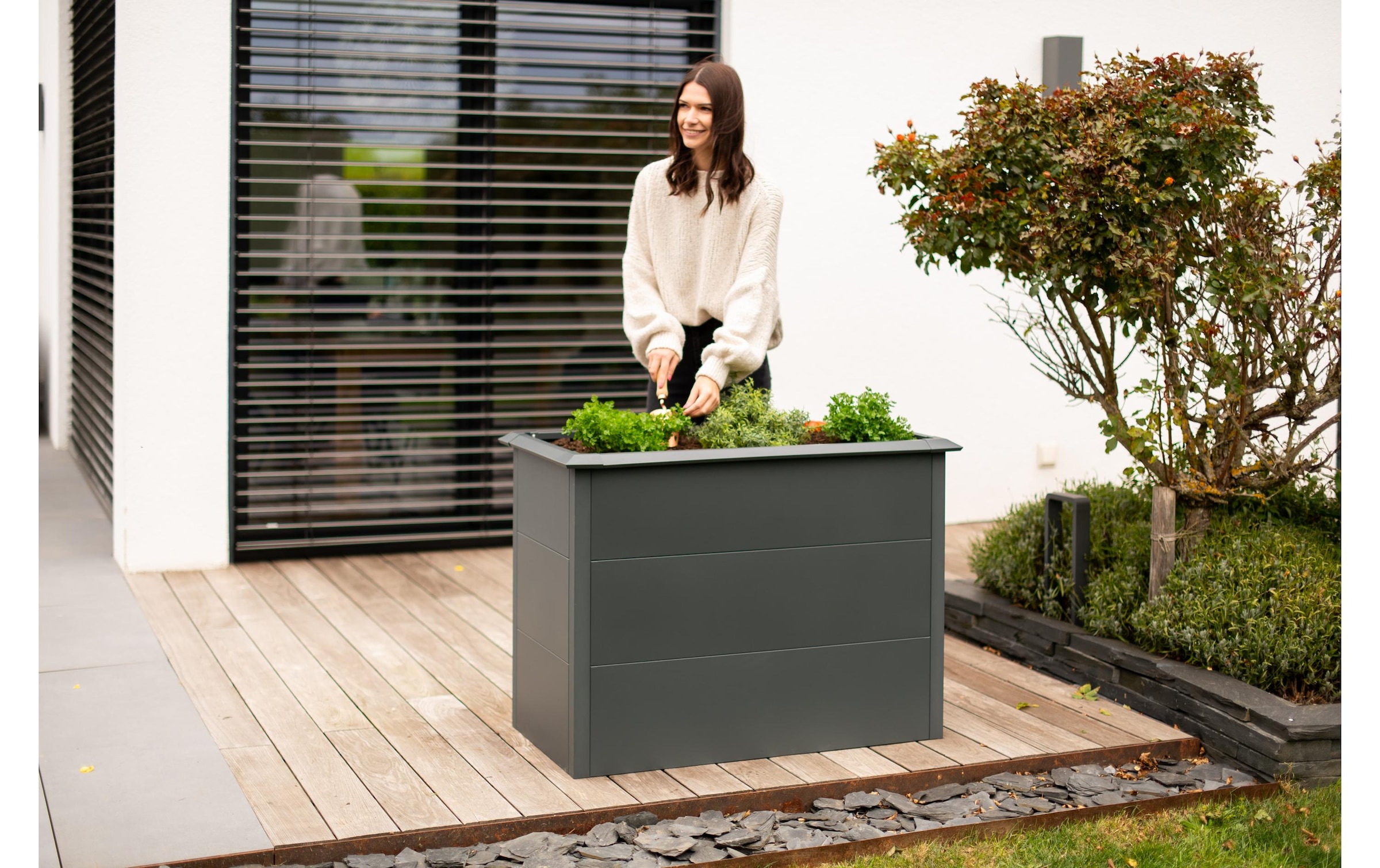 WESTMANN Lit surélevé »Metall Hochbeet Primus M« anthracite, 100x50x77 cm