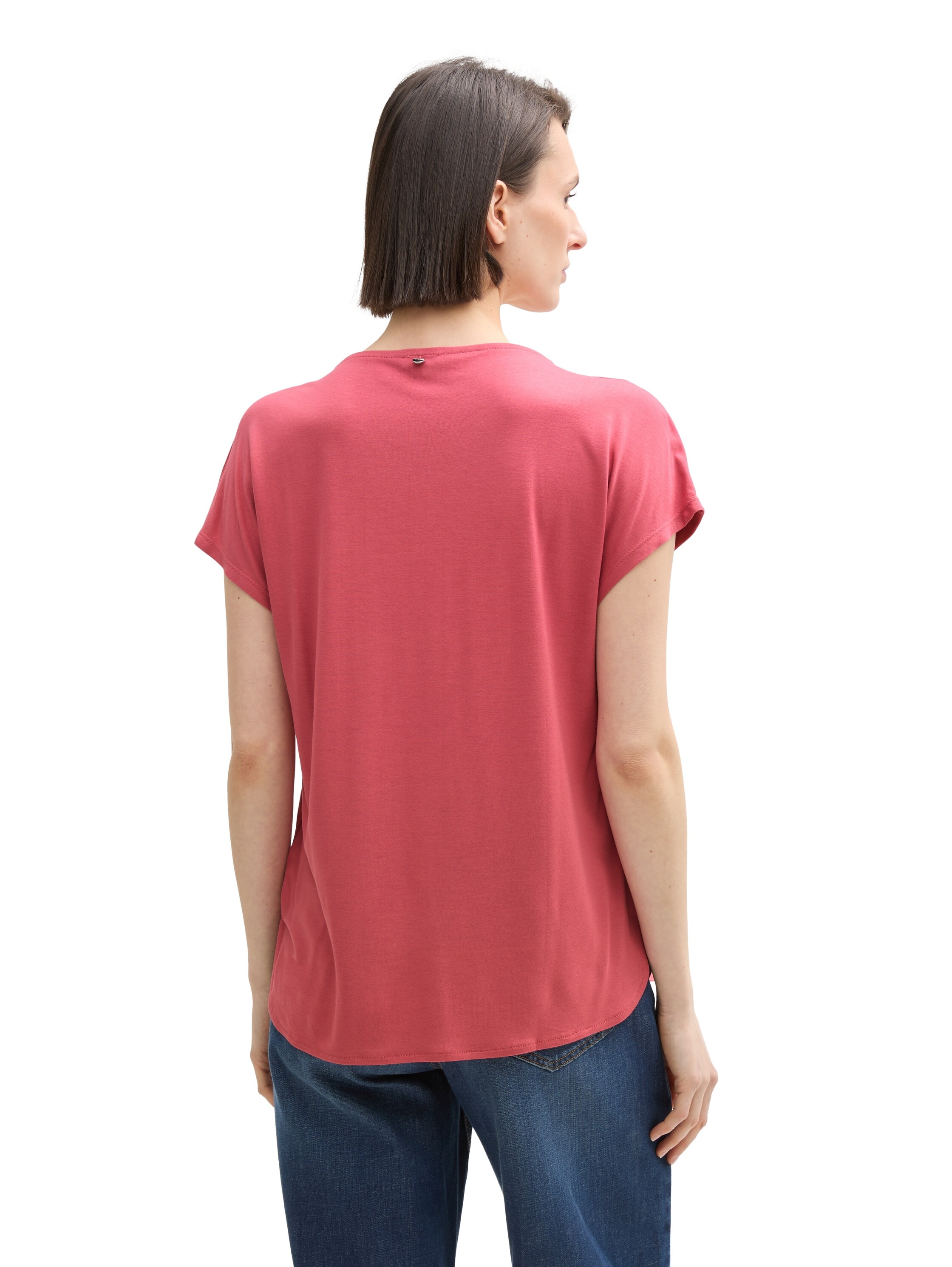 TOM TAILOR T-shirt mit geschlitztem Rundhalsaussschnitt