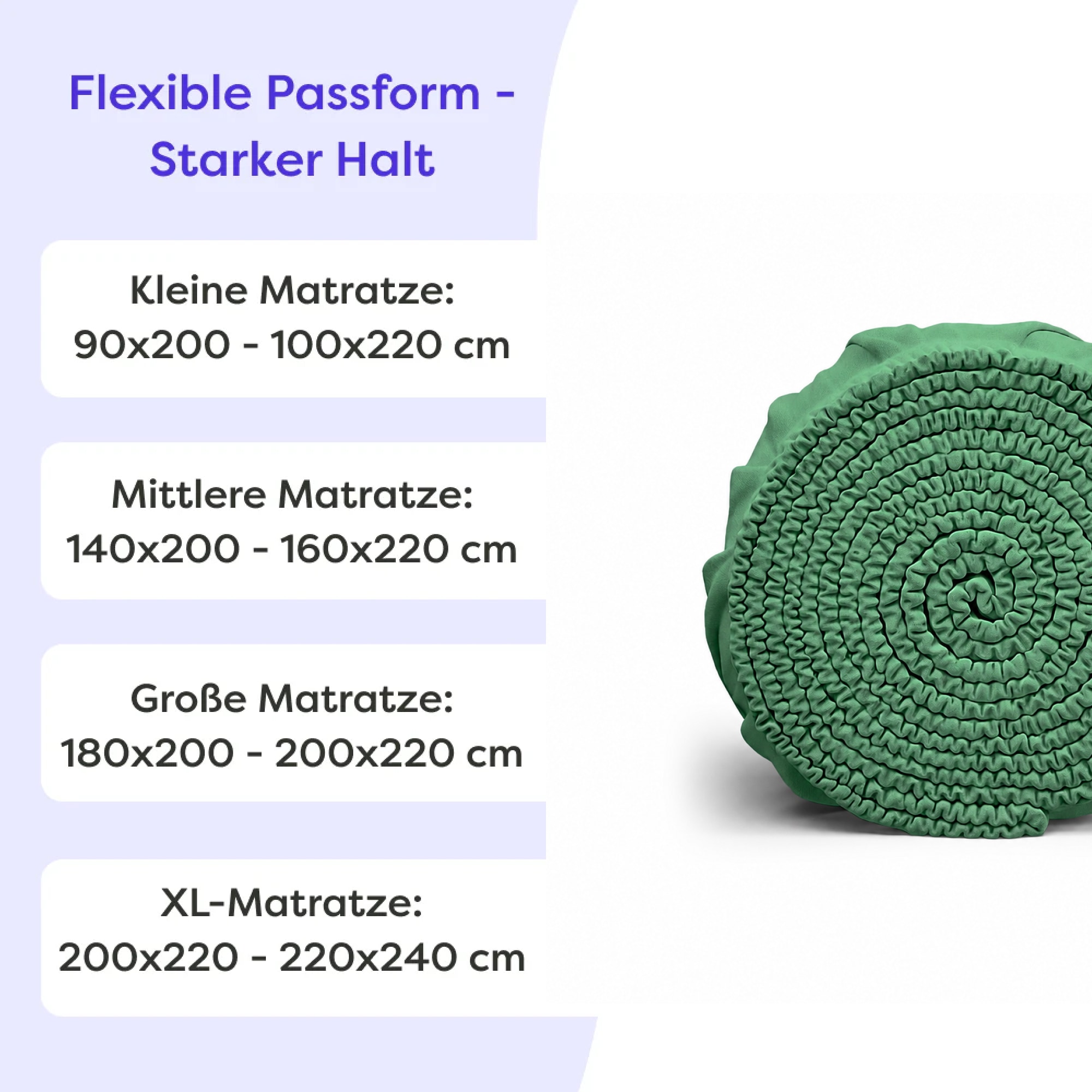 Wolkenfeld Spannbettlaken »Boxspringbett Bettlaken - Spannbetttuch für Matratzen bis 40cm« Elastisch & Rutschfest: 90x200, 140x200, 160x200, 180x200 & Übergrössen