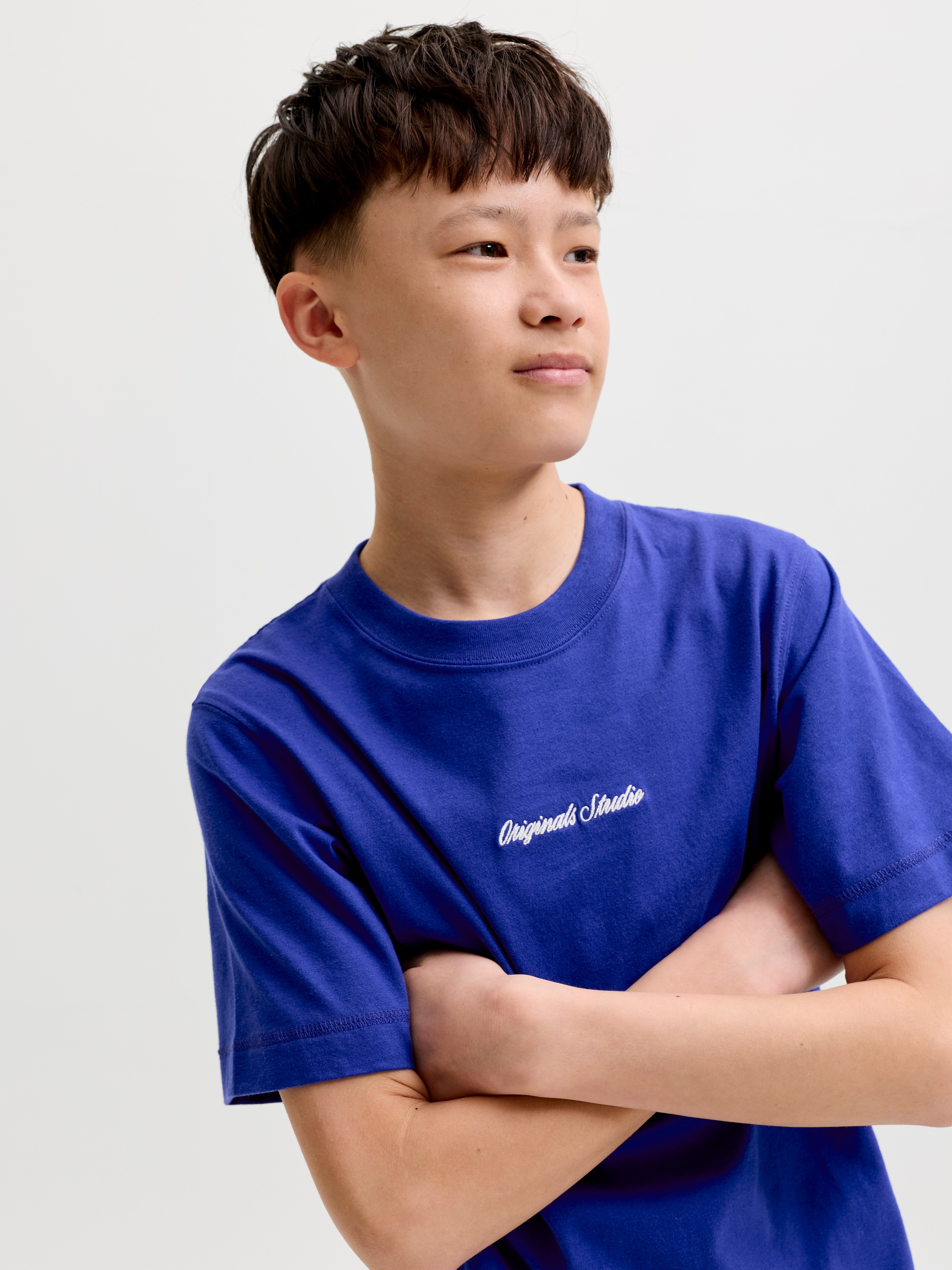 Jack & Jones Junior T-Shirt »JORNORREBRO EMB TEE SS CN NOOS JNR« Baumwolle, relaxed fit, Kurzarm