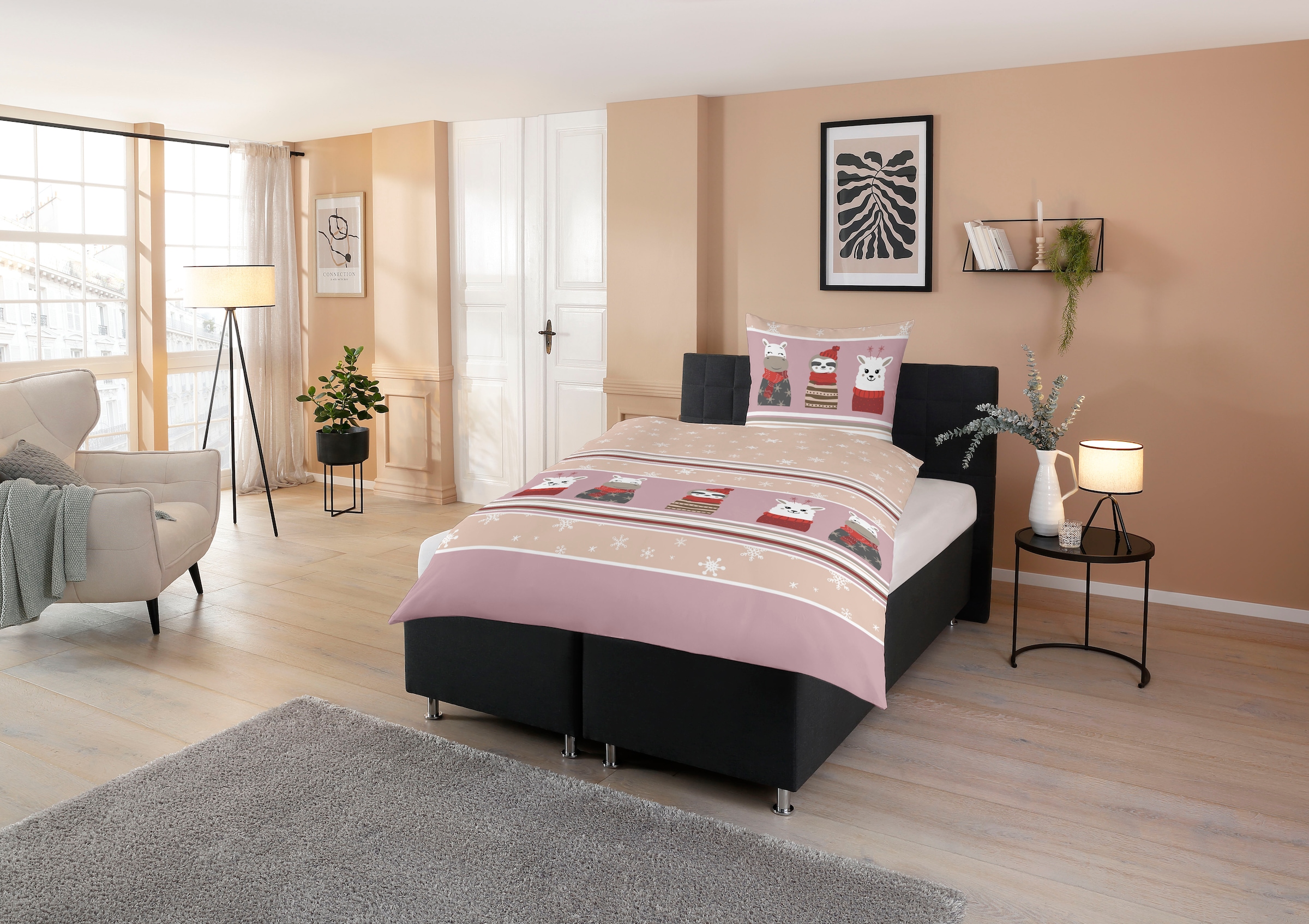 CASATEX Bettwäsche »Nisa« 2 Stk. tlg. lustiges, niedliches, fröhliches Design