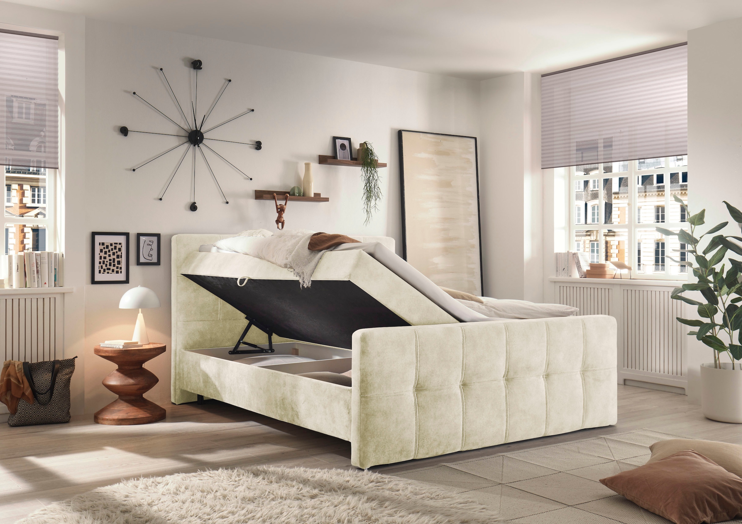 ED EXCITING DESIGN Boxbett »Valetta« mit Bettkasten, inkl. Topper