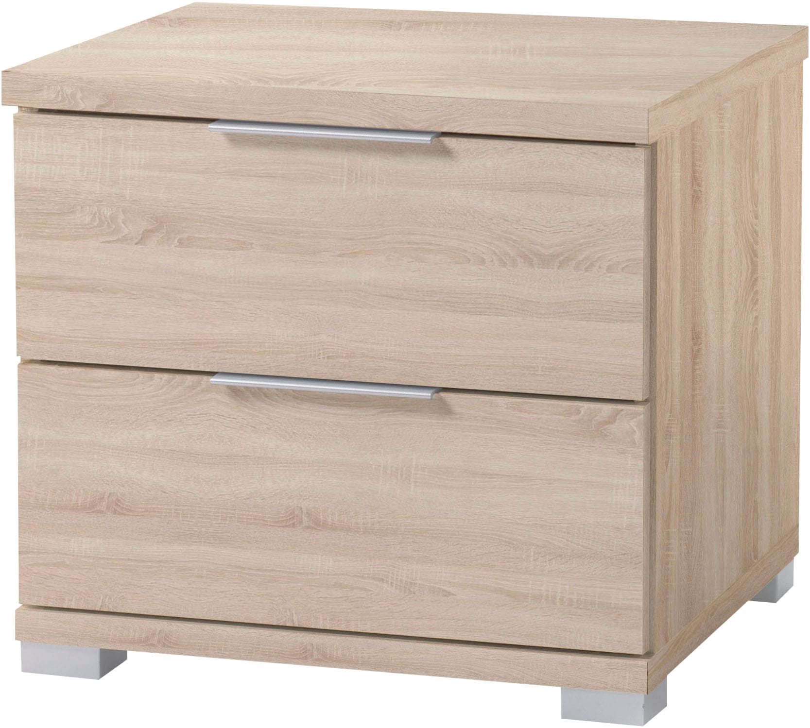 Schlafkontor Table de nuit »Smilla Nachttisch, Nachtkonsole mit Schubkästen« Korpus melaminbeschichtet, silberfarbige oder schwarze Griffe