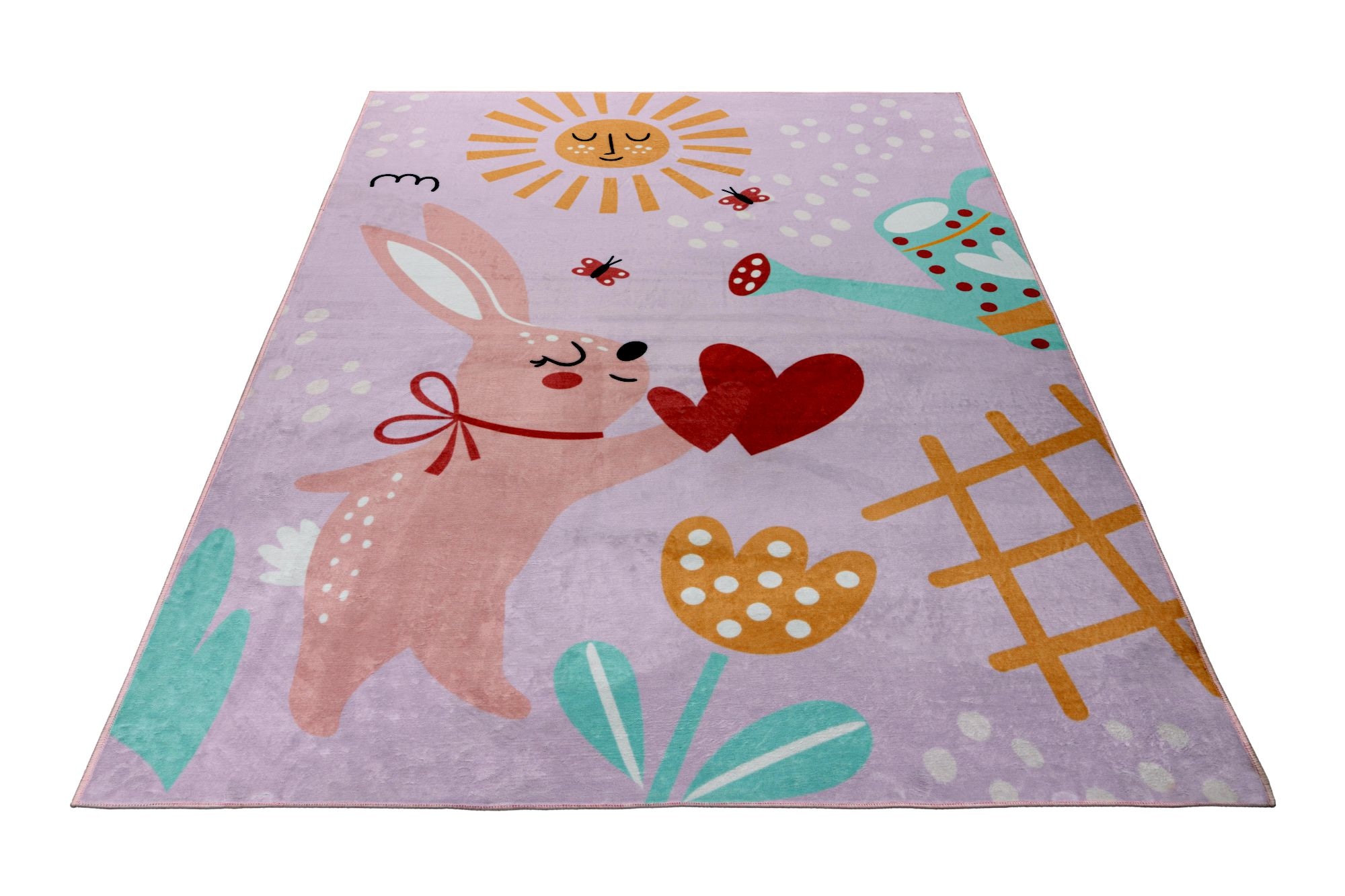 Obsession Kinderteppich »Magic Kids ML 106« rechteckig 8 mm Höhe niedliches Hasen Motiv, waschbar, Kinderzimmer