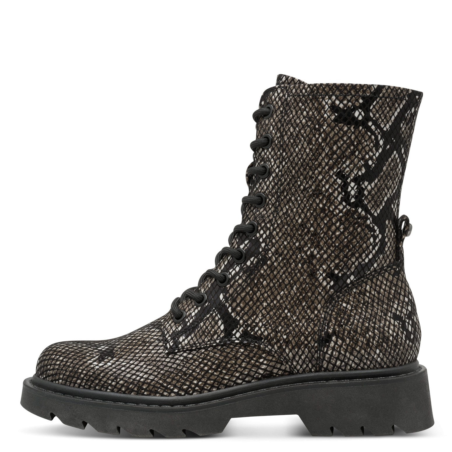 Tamaris Schnürstiefelette  , Blockabsatz, Schnürboots mit trendiger Prägung
