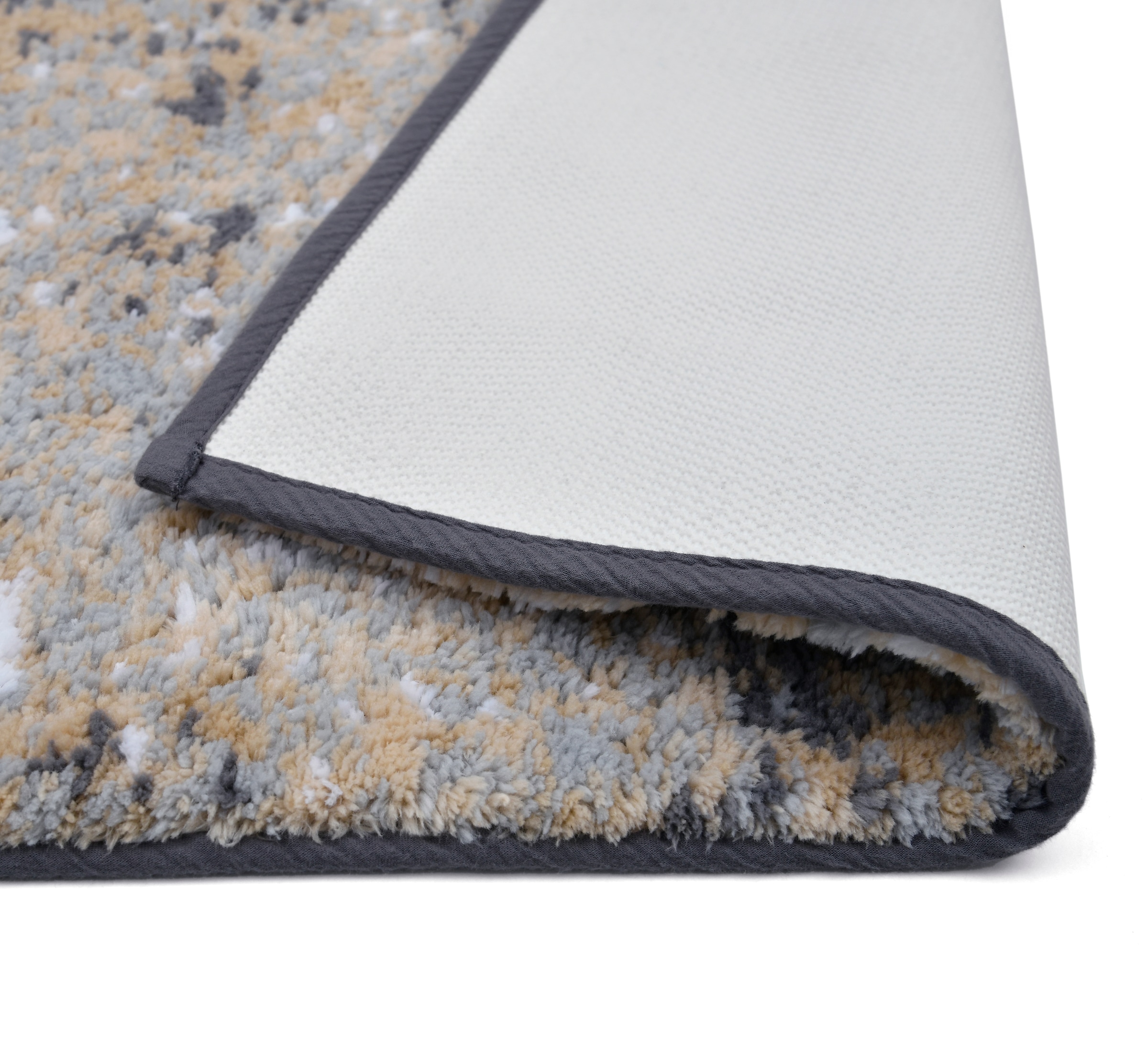 GOODproduct Tapis de bain »Hamsa, Badvorleger, Badezimmer Teppich, Duschvorleger« Höhe 15 mm revêtement antidérapant Séchage rapide | compatible chauffage au sol tapis de bain, style vintage, effet relief