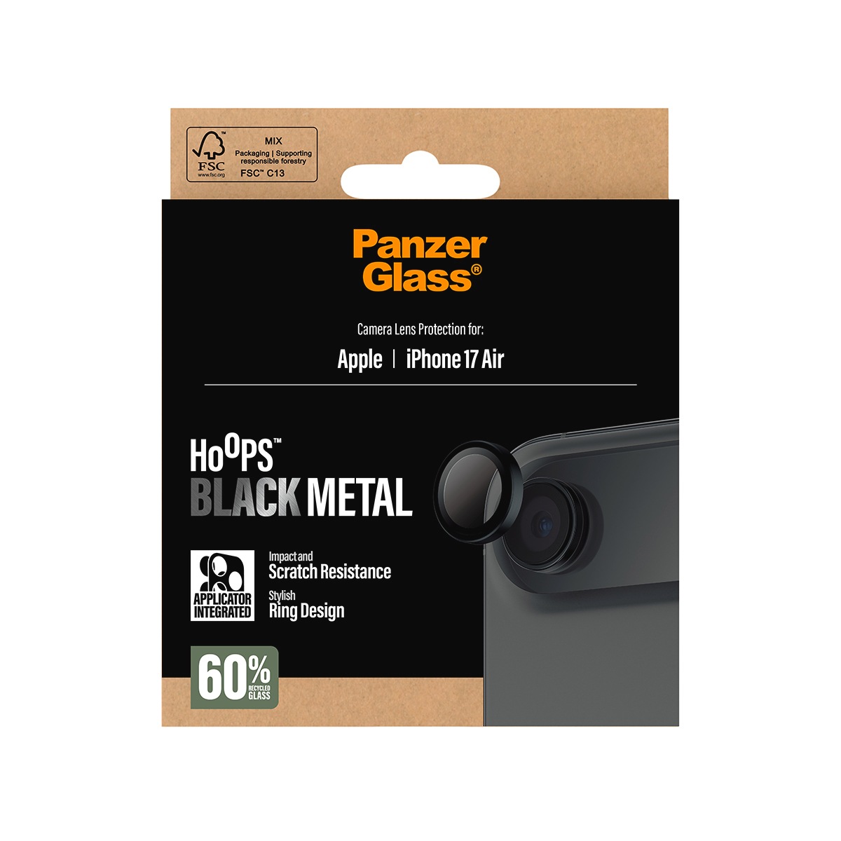 CARE by PanzerGlass Kameraschutzglas »Hoops Camera Lens Protector« für Apple iPhone Air Kameraschutz,Linsenschutz,Objektivschutz, kratz- & stossfest