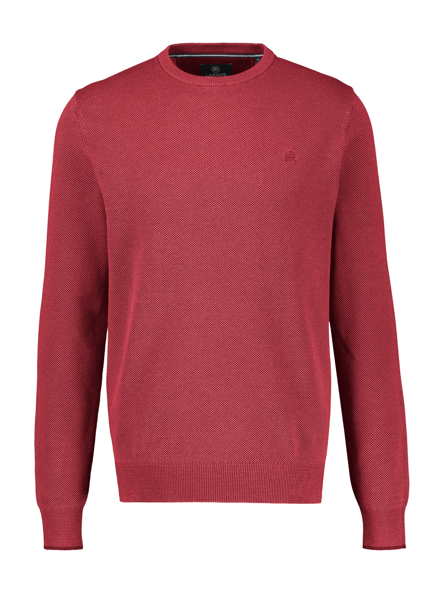 LERROS Pull en tricot avec broderie de logo et en coton pur