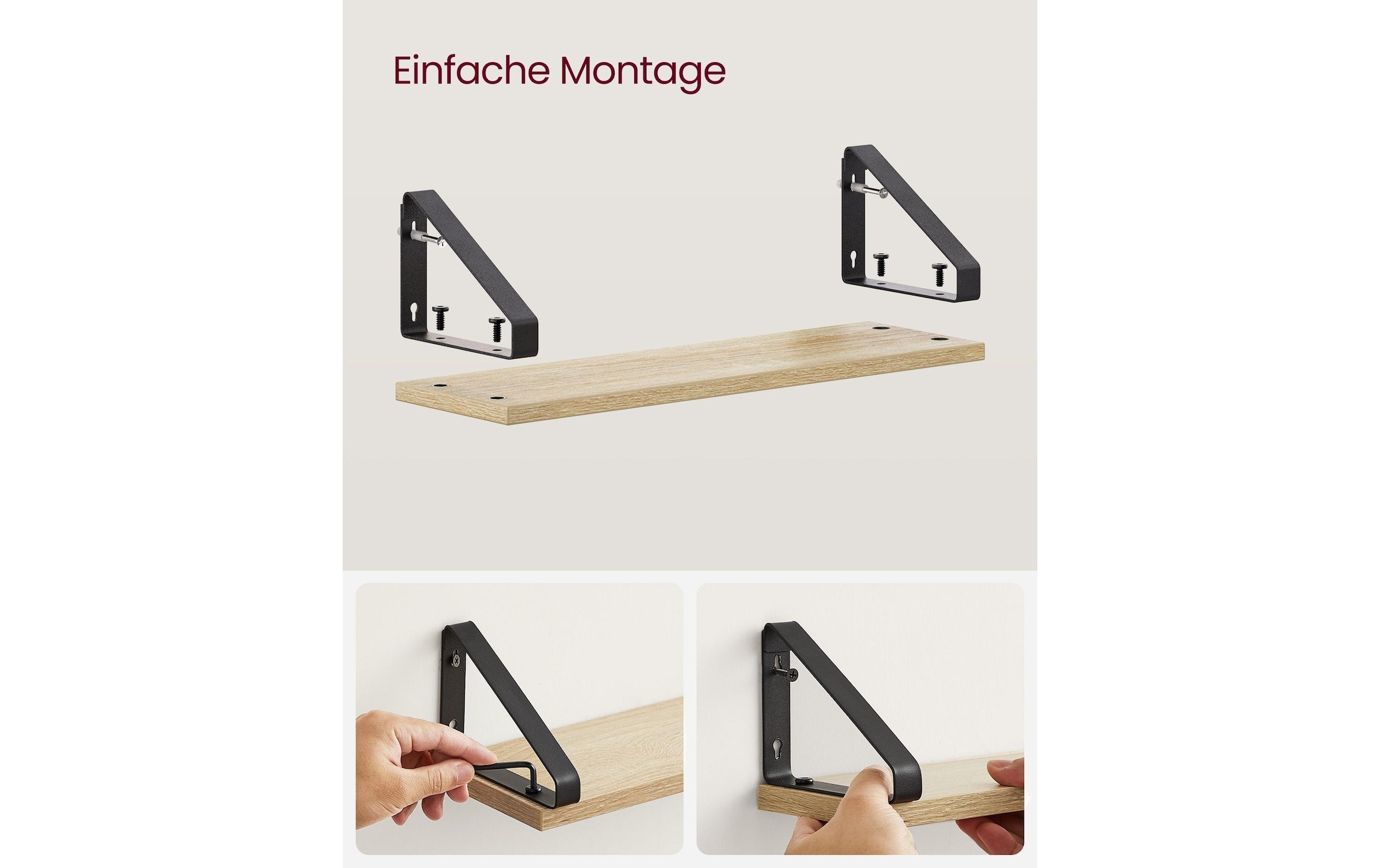 VASAGLE Wandregal »3-er Set«