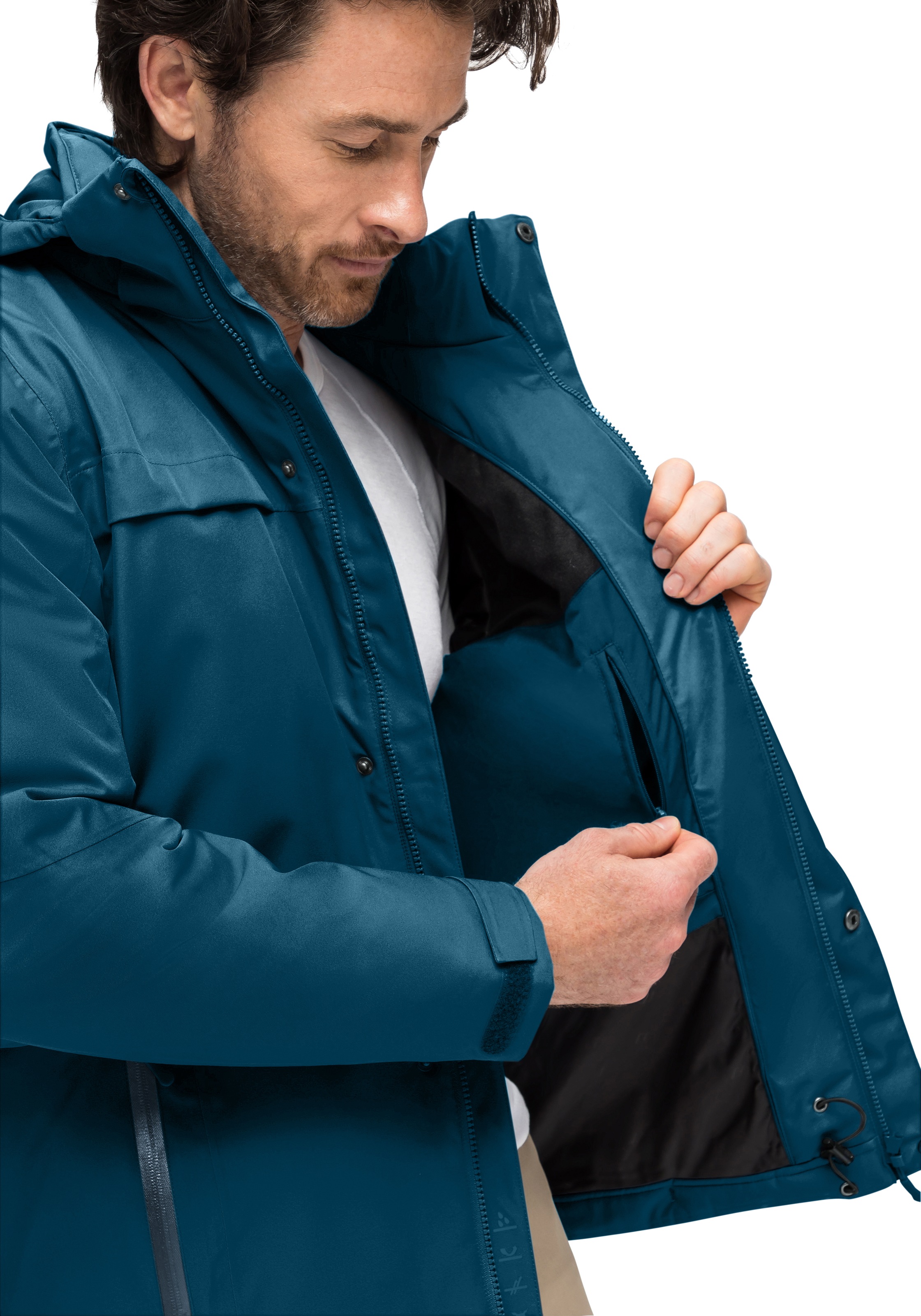 Maier Sports Veste d'hiver »Peyor M« warme Herren Jacke, wattierte Regenjacke, wasserdicht + atmungsaktiv