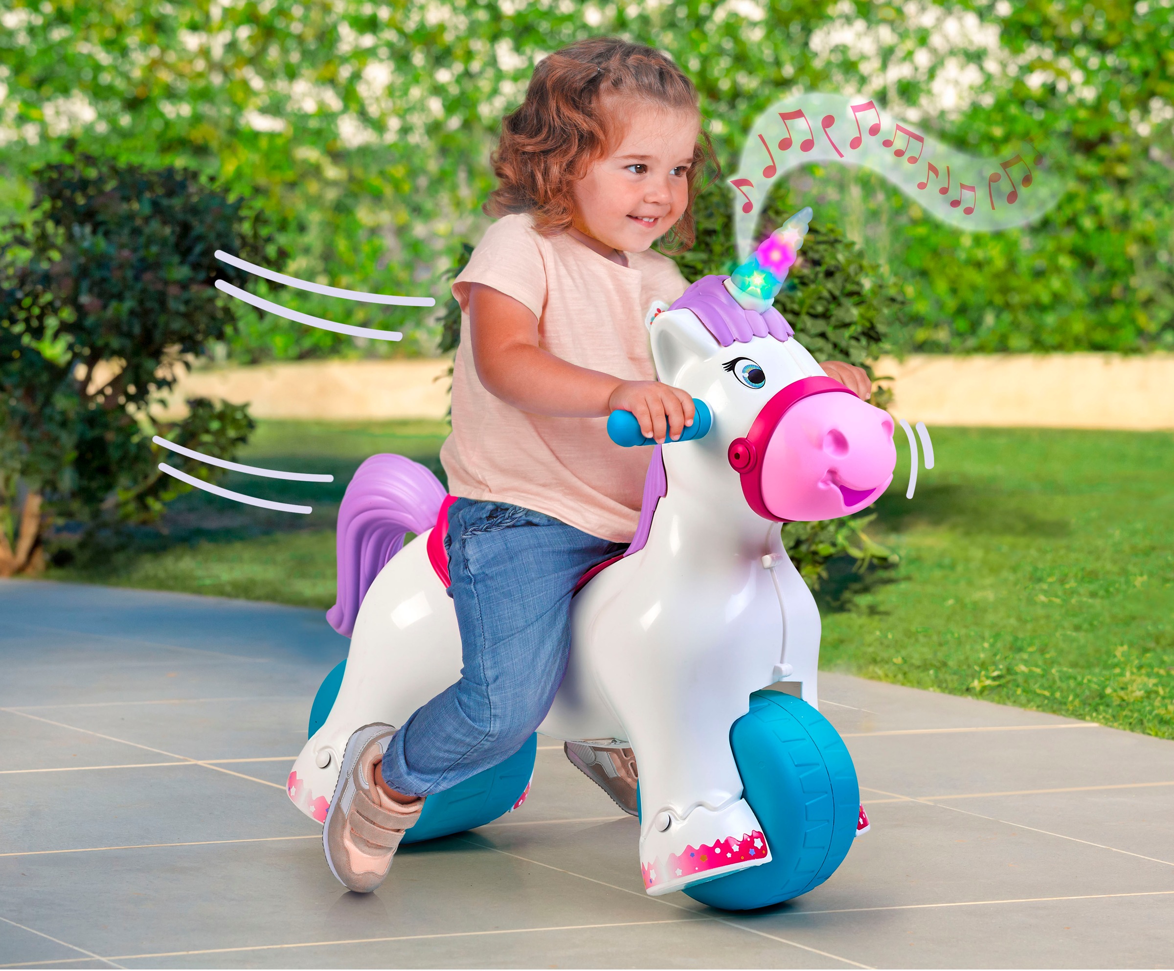 Feber® Animal à bascule »Feber Baby Unicorn 2in1« mit Licht- und Soundeffekt; Made in Europe