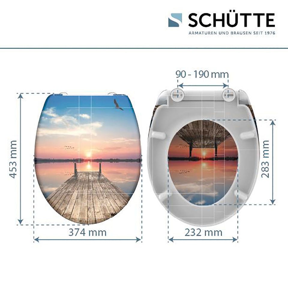 Schütte WC-Sitz »SUNSET SKY« bruchsicher und kratzfest, Absenkautomatik, Standardmass