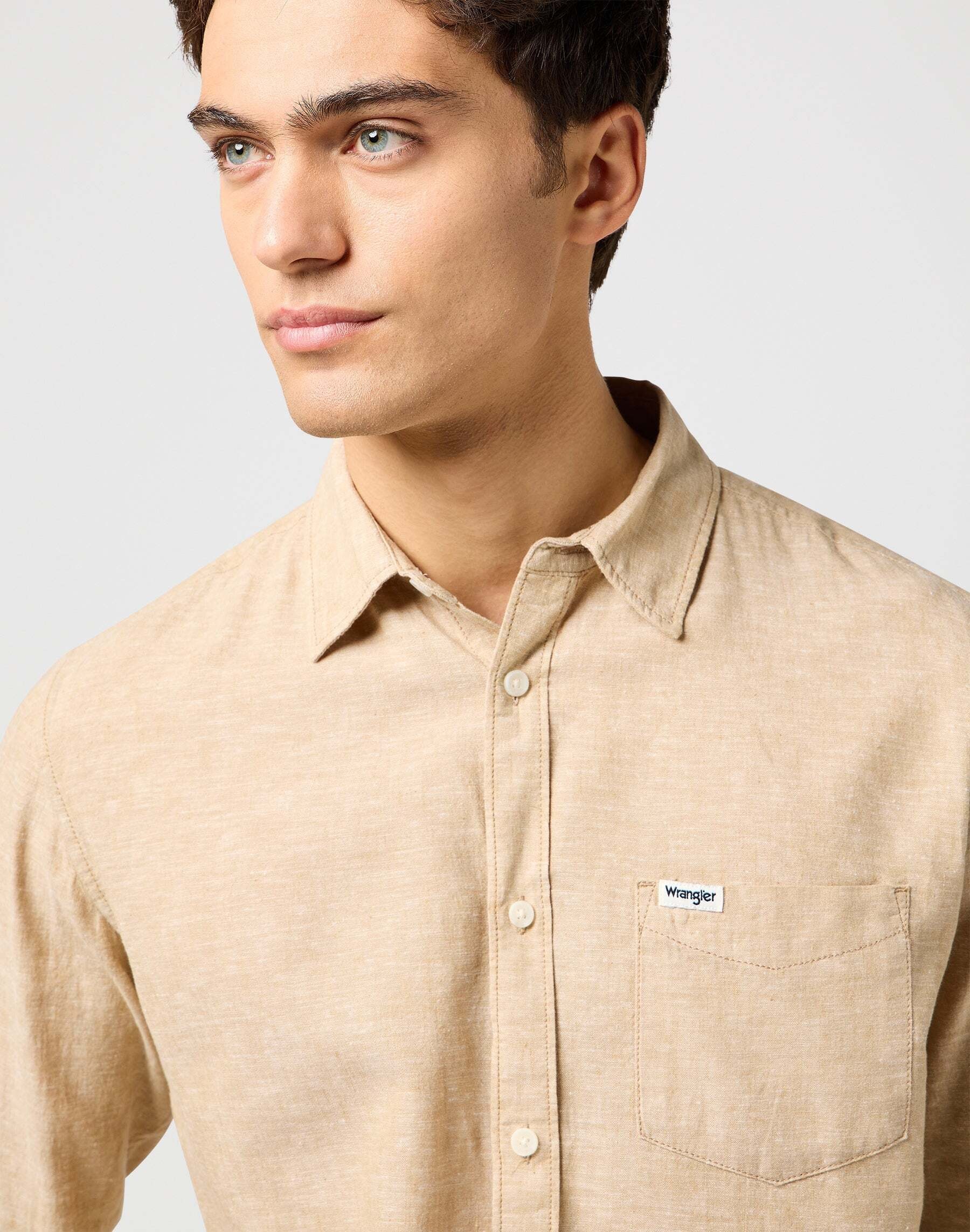 Wrangler Leinenhemd »WRANGLER Leinenhemd 1 Pkt Shirt«