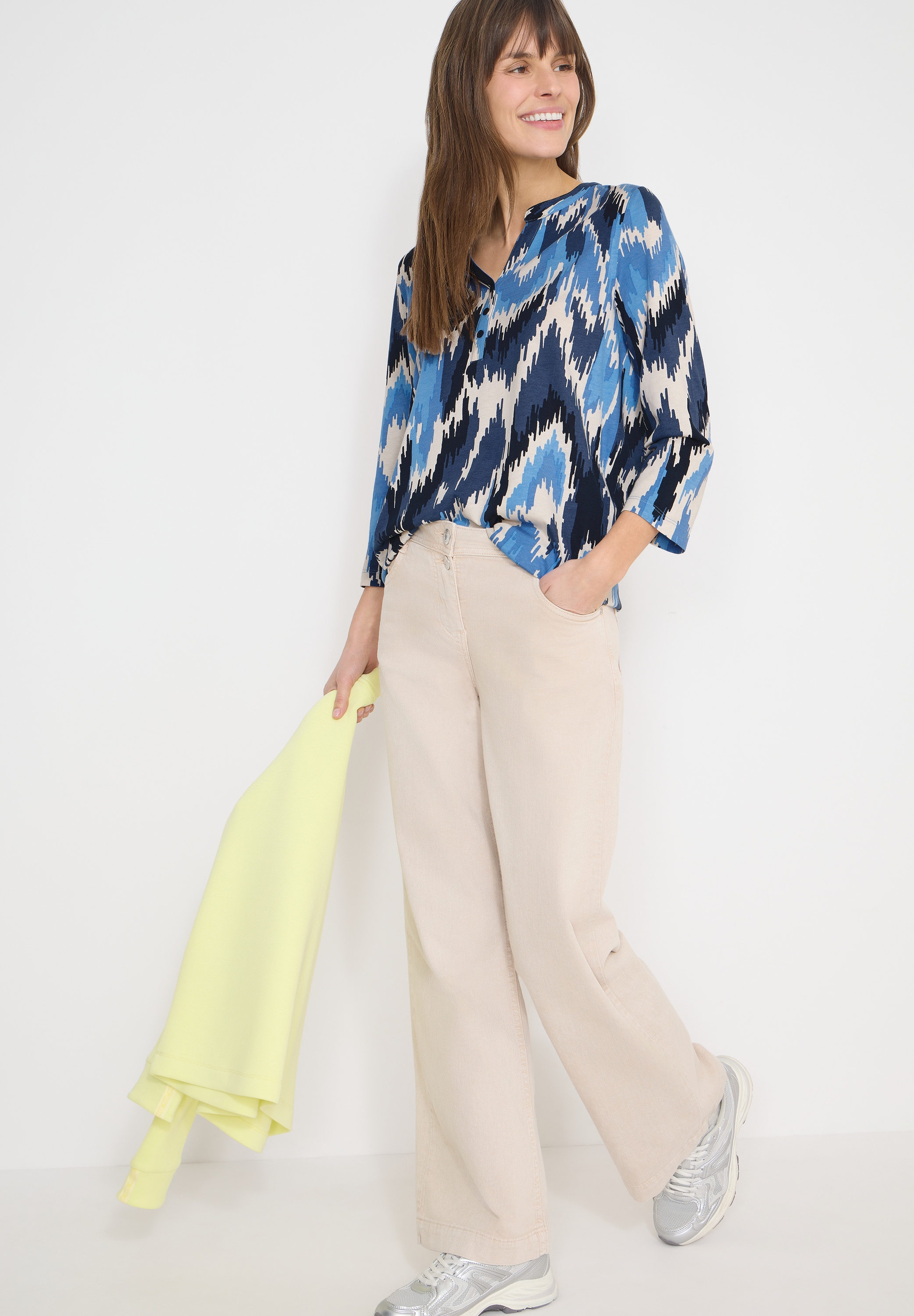 Cecil T-shirt à manches 3/4 mit grafischem Muster und im Tunika-Look