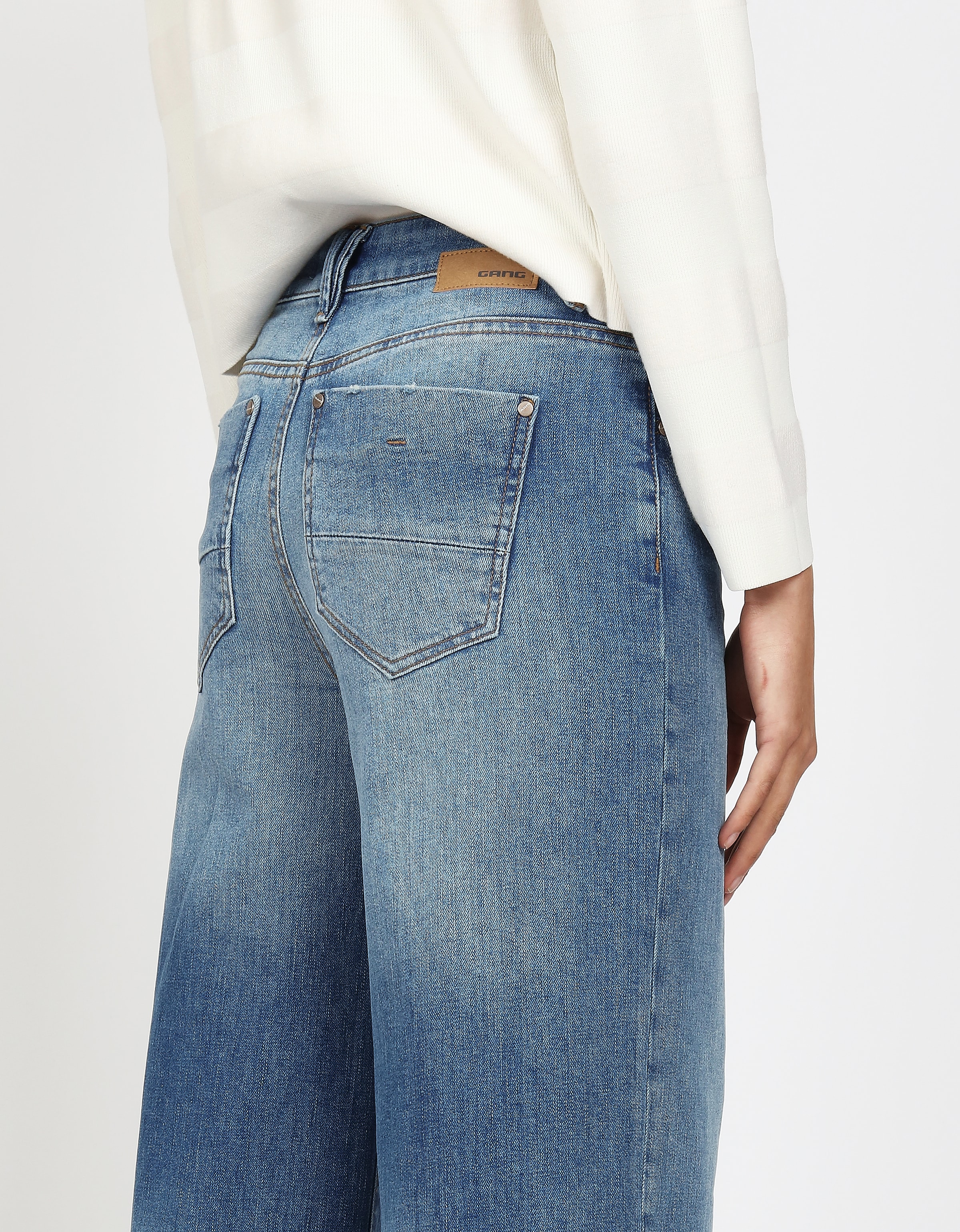 GANG Jeans large »94CARLOTTA« weiter Fit im bodenlangen Palazzo-Style