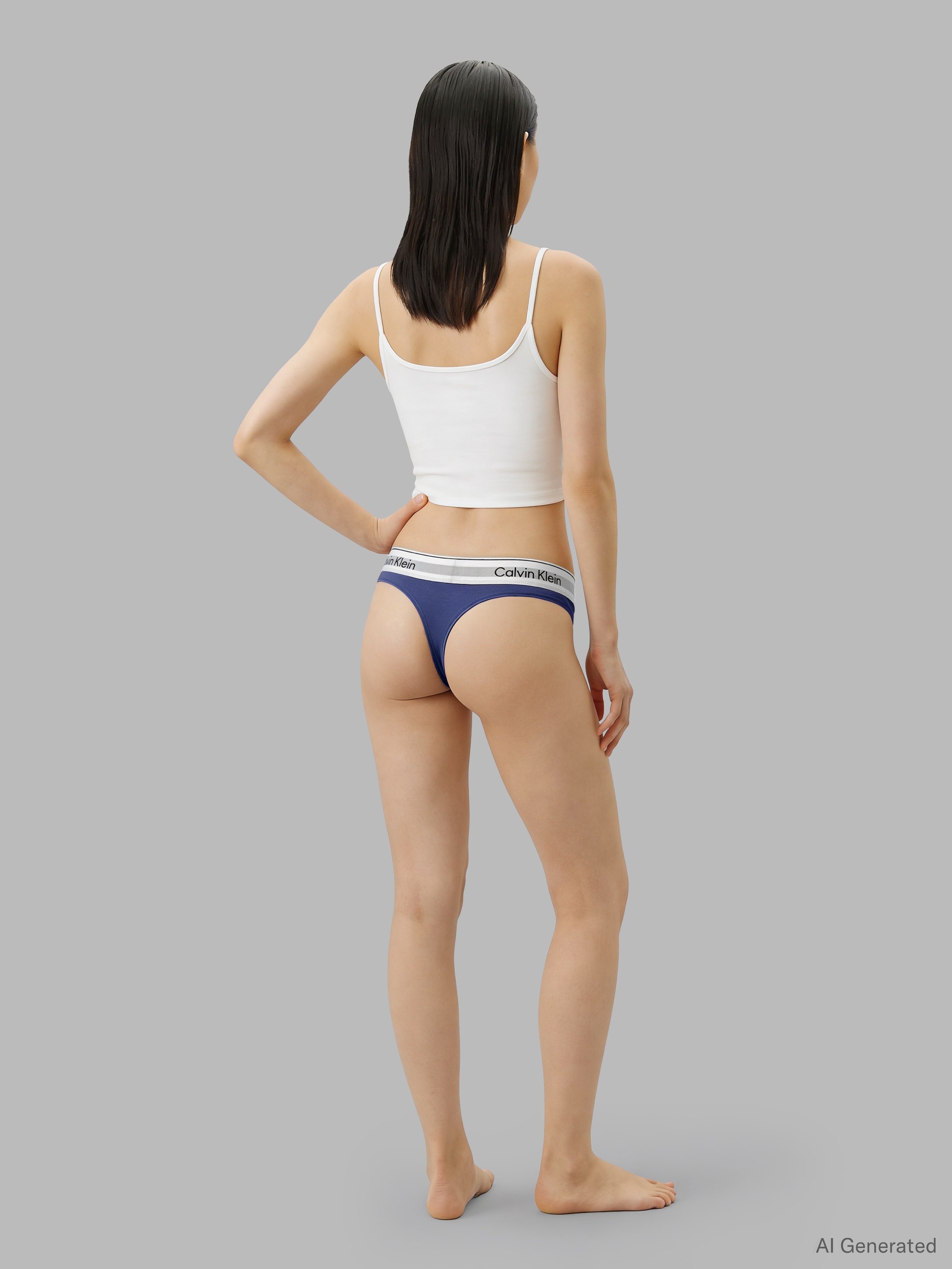 Calvin Klein Underwear Tanga »THONG 2PK« Paquet, pack de 2,  coupe ajustée avec ceinture élastique