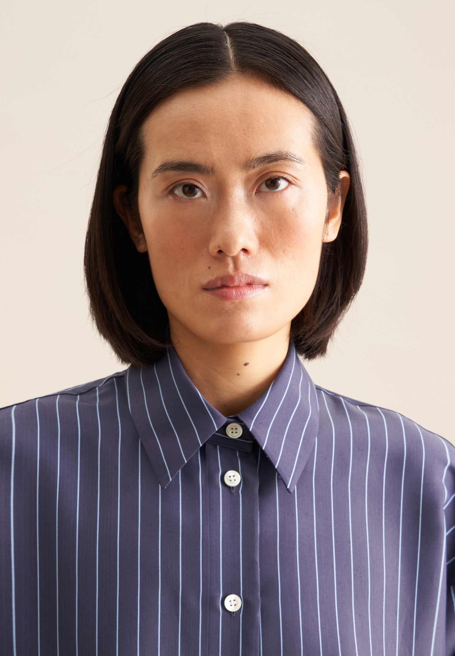 seidensticker Robe d'été »Schwarze Rose« 1/1 Kragen Streifen