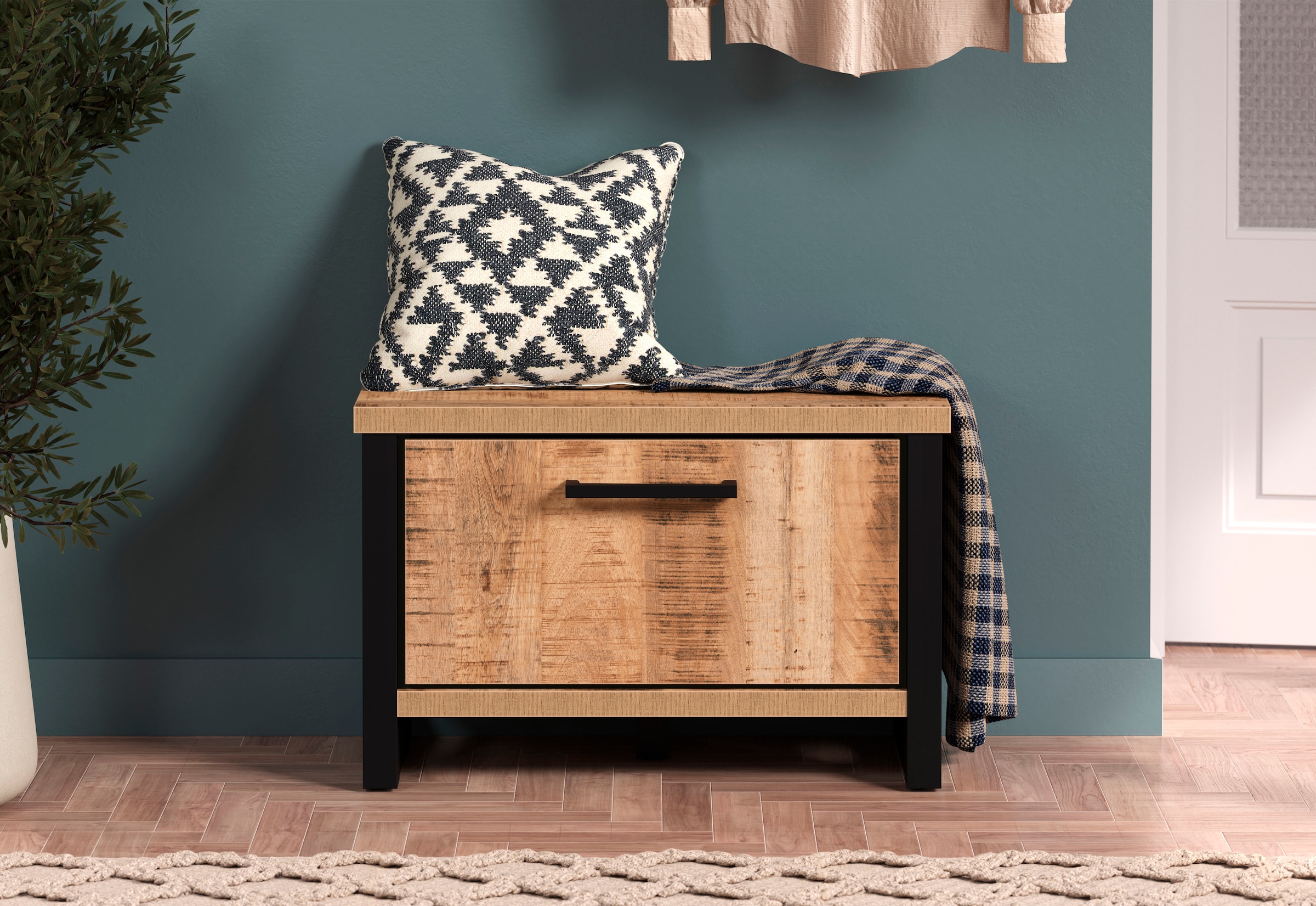 Home affaire Sitzbank »Elda« 1 Stk. tlg. Sitzbank mit 1 Gasdruckdämpfer Klappe – (B/T/H) 73/39/47 cm