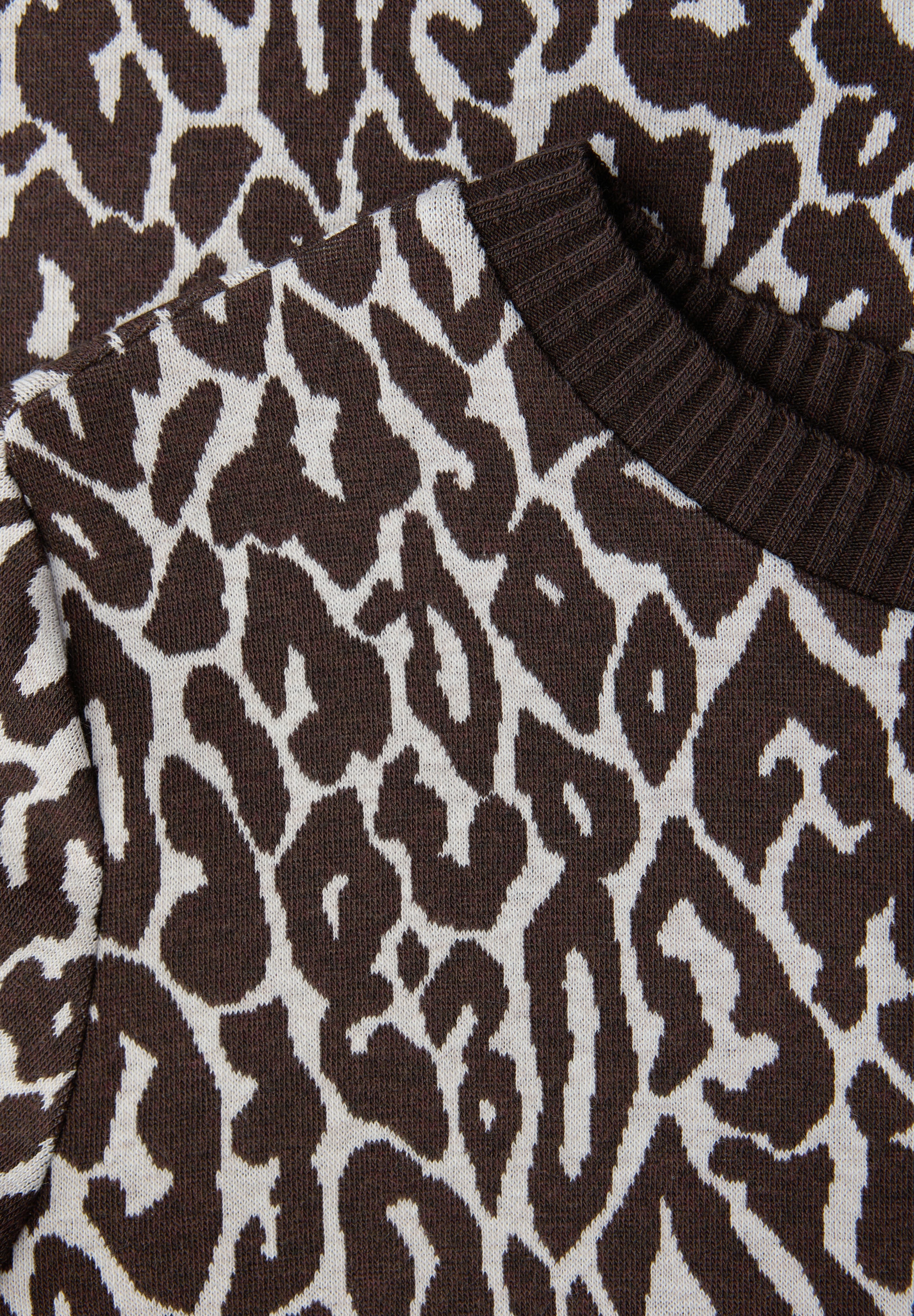 STREET ONE T-shirt à manches longues im Leo-Jaquard-Look