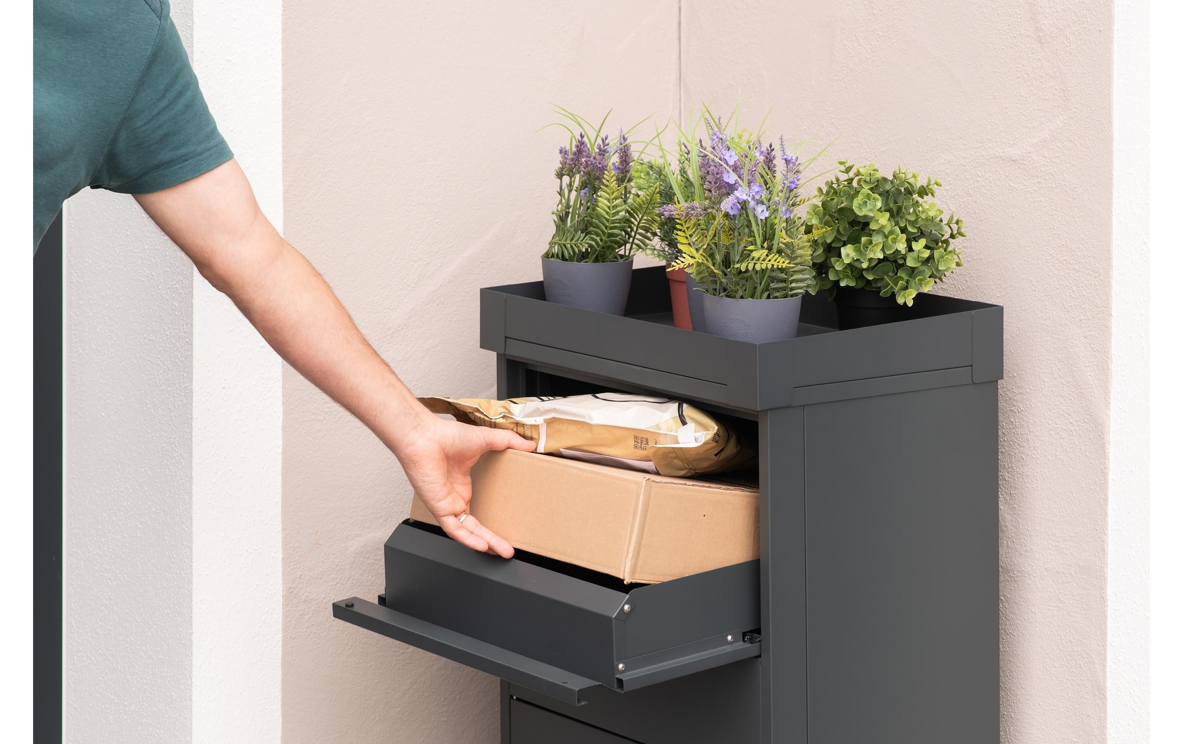WESTMANN Paketbox »Stahl-Paketbox Piet« Anthrazit, 50x37x105 cm
