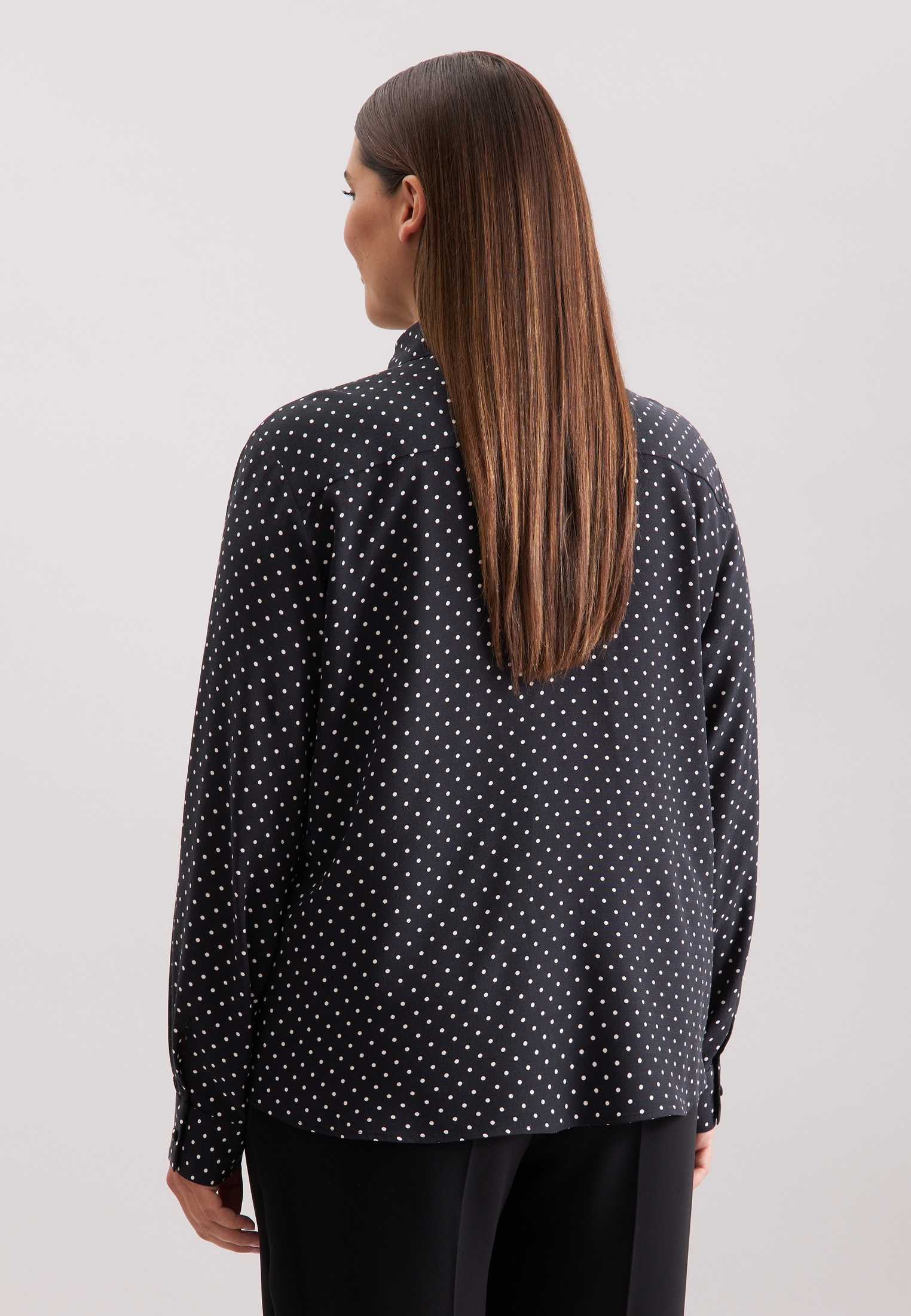 seidensticker Blouse classique »Schwarze Rose« impression col 1/1