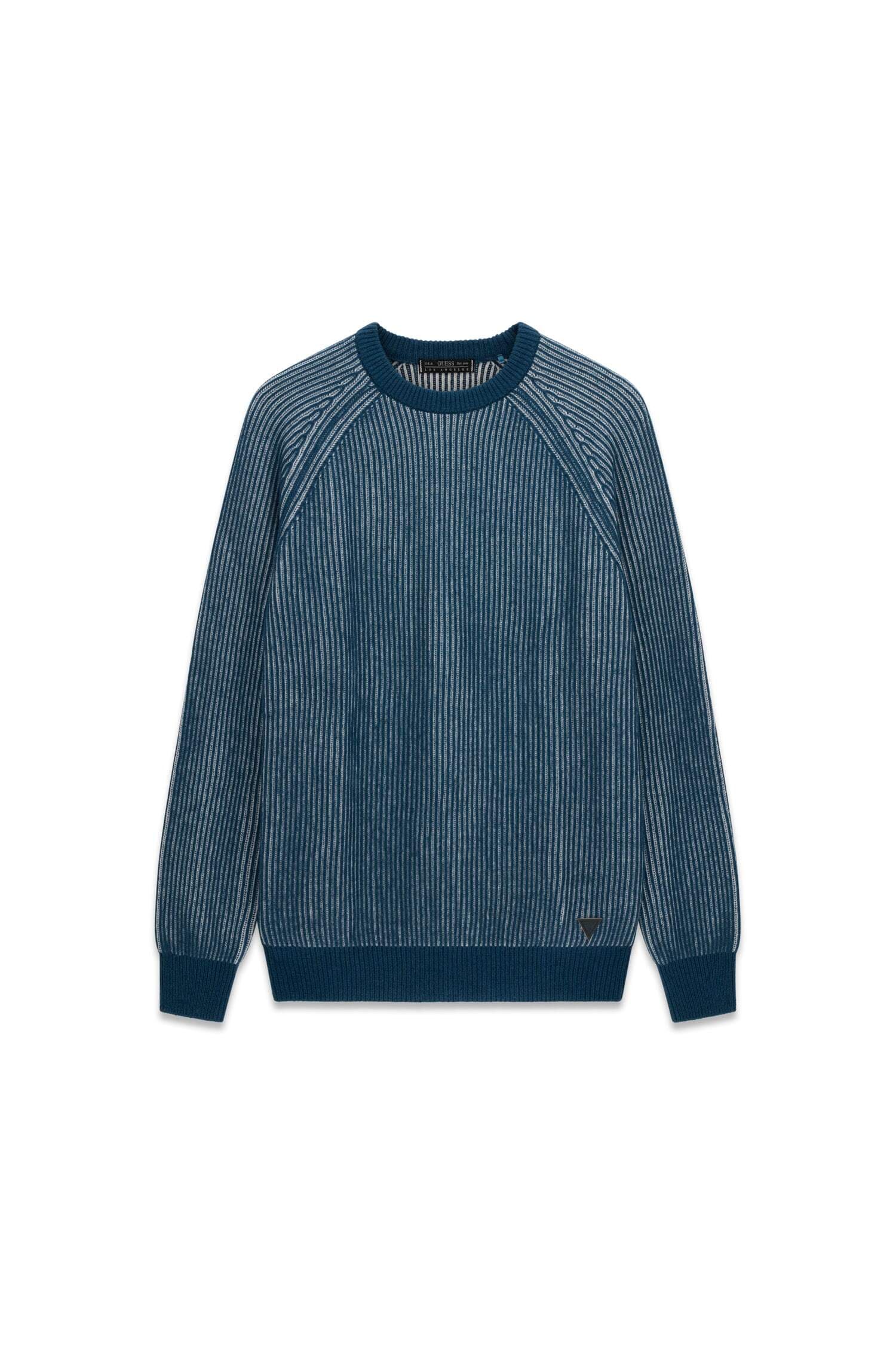 Guess Pull en tricot »NIRO VANISÃˆ STRIPES« mit Wolle, Rundhalsausschnitt, Regular Fit