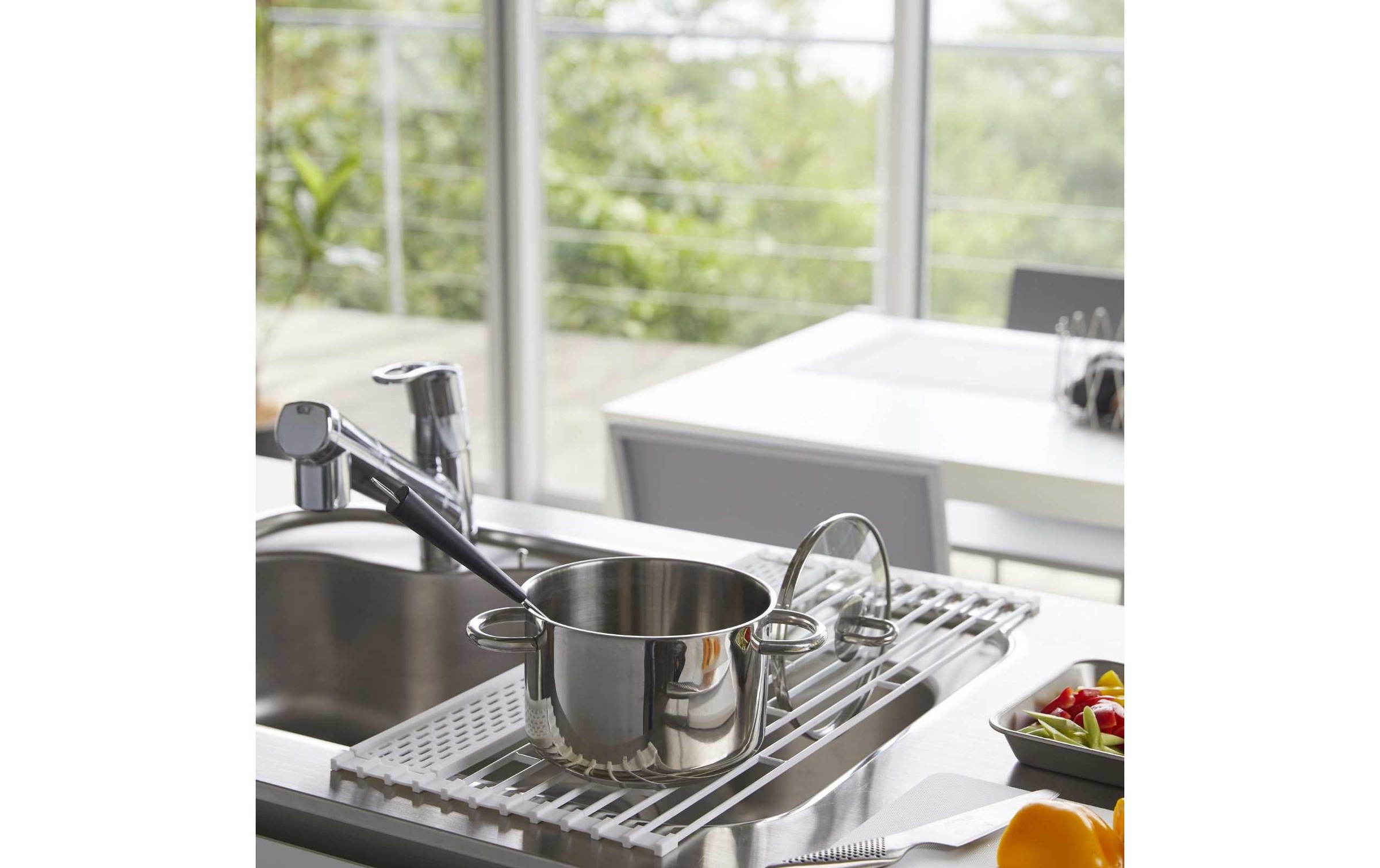 Yamazaki Tapis d'égouttage »Tower 42 x 26 cm« Besteckhalter