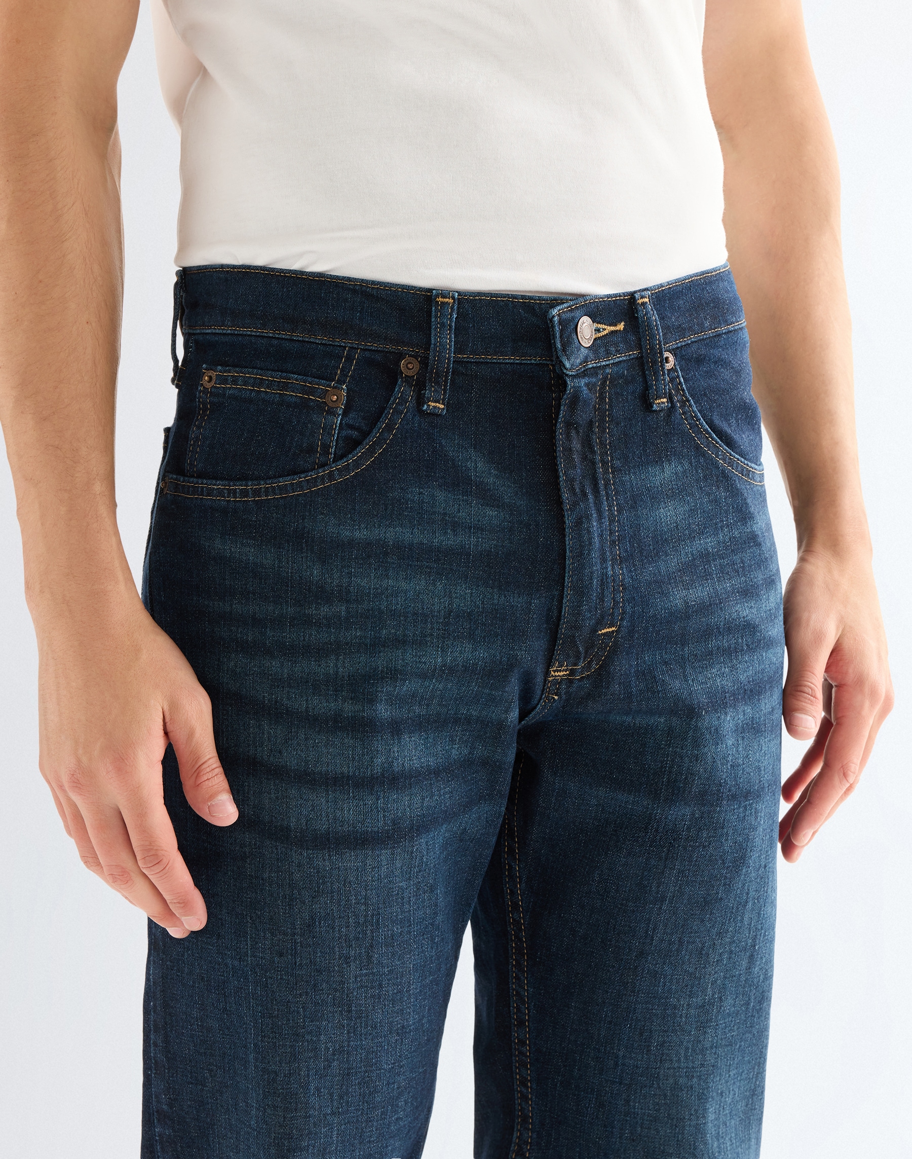 Wrangler Straight-Jeans aus elastischer Baumwollmischung