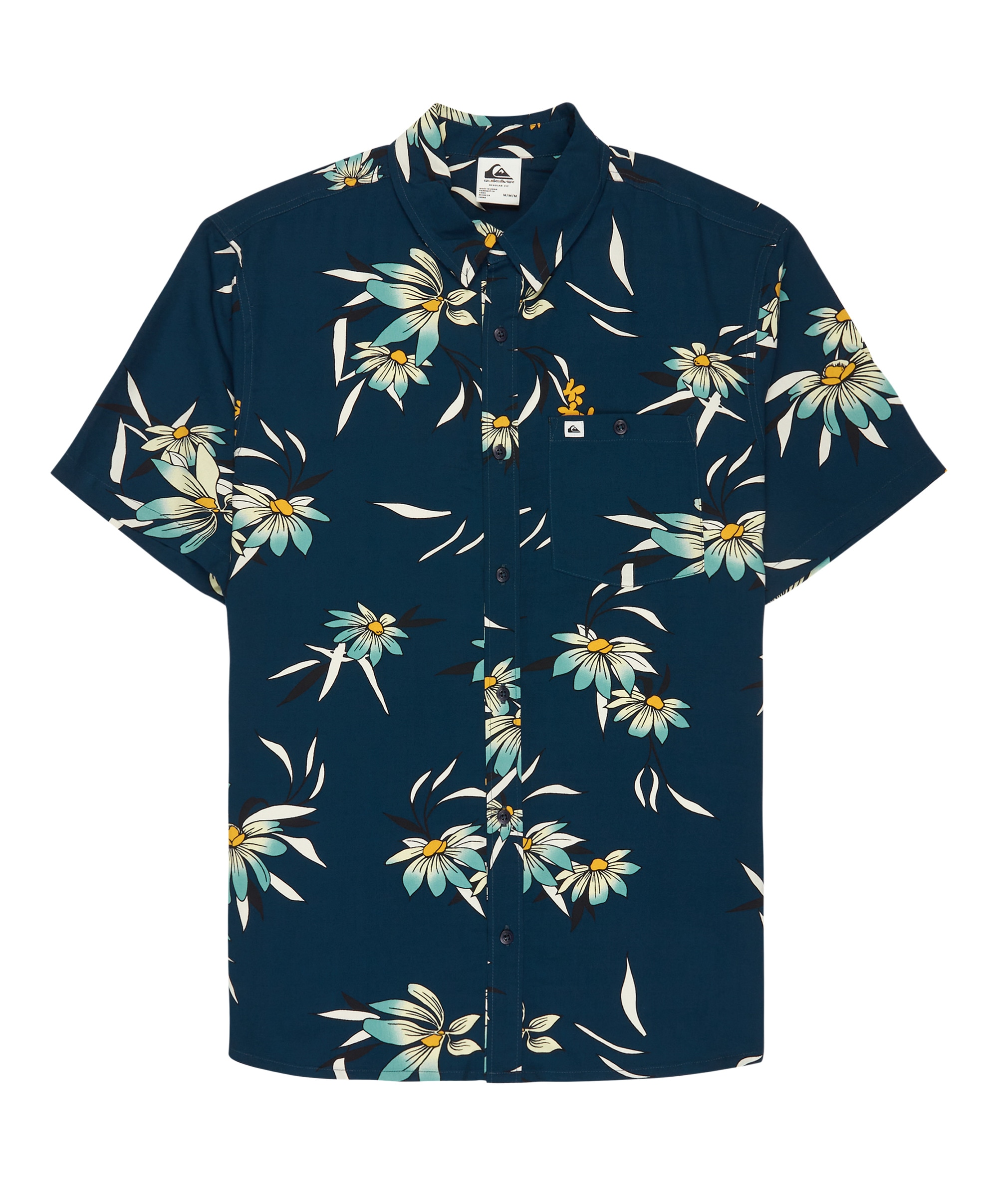 Quiksilver Chemise à manches courtes »COASTAL FLORAL SHORT SLEEVE« chemise à manches courtes pour mode sportive, mode estivale et mode plage, en viscose