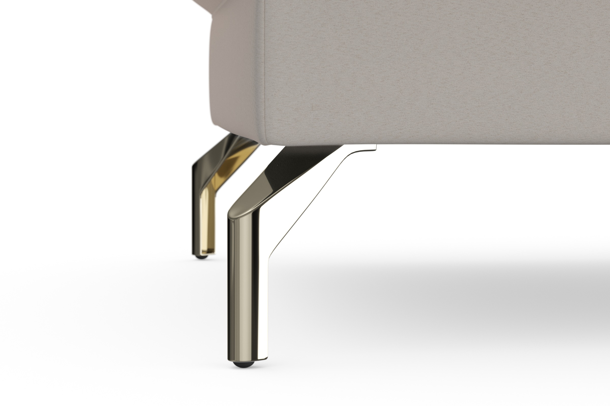 sit&more Hocker »Fashion« inklusive Federkern, mit satinierten Nickelfüssen