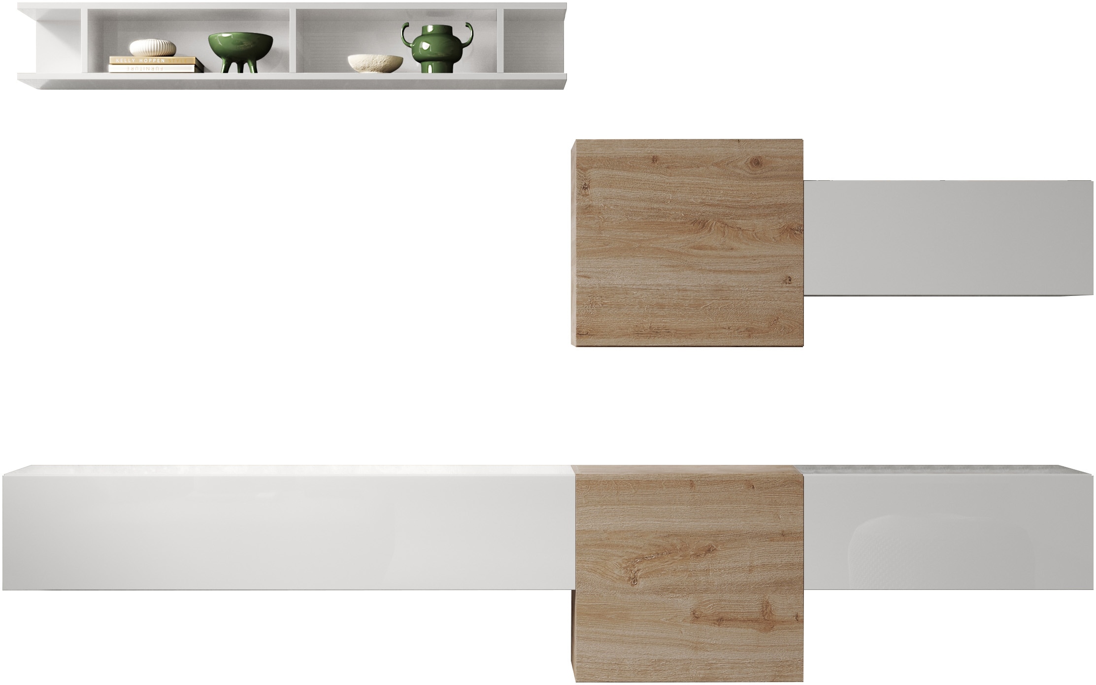 INOSIGN Wohnwand »Infinity, 6tlg. Breite 262 cm, Höhe variabel, Schrankwand, Anbauwand«